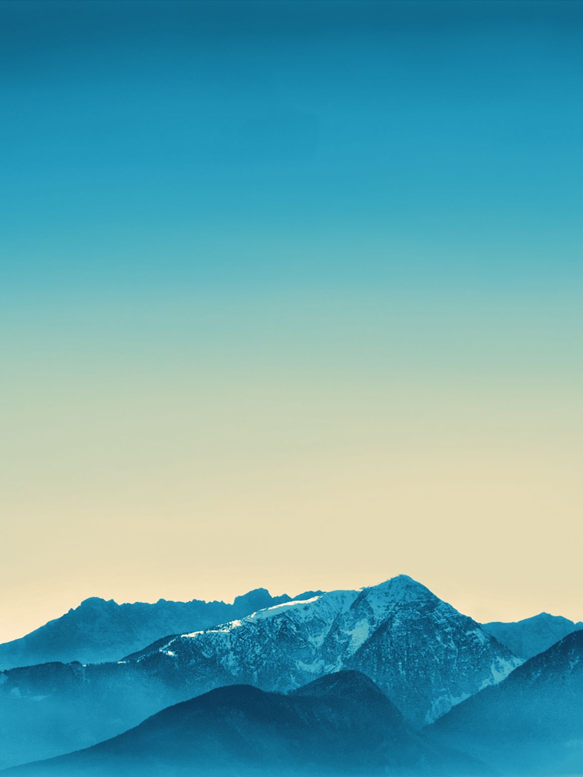Montagna innevata cielo blu, sfondi iPad, 1169x1558 Verticale, iPad
