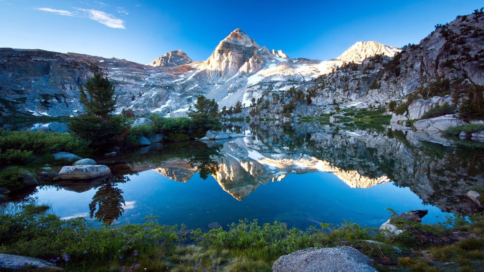 Montagne blu con lago, 1920x1080 1080p, Desktop