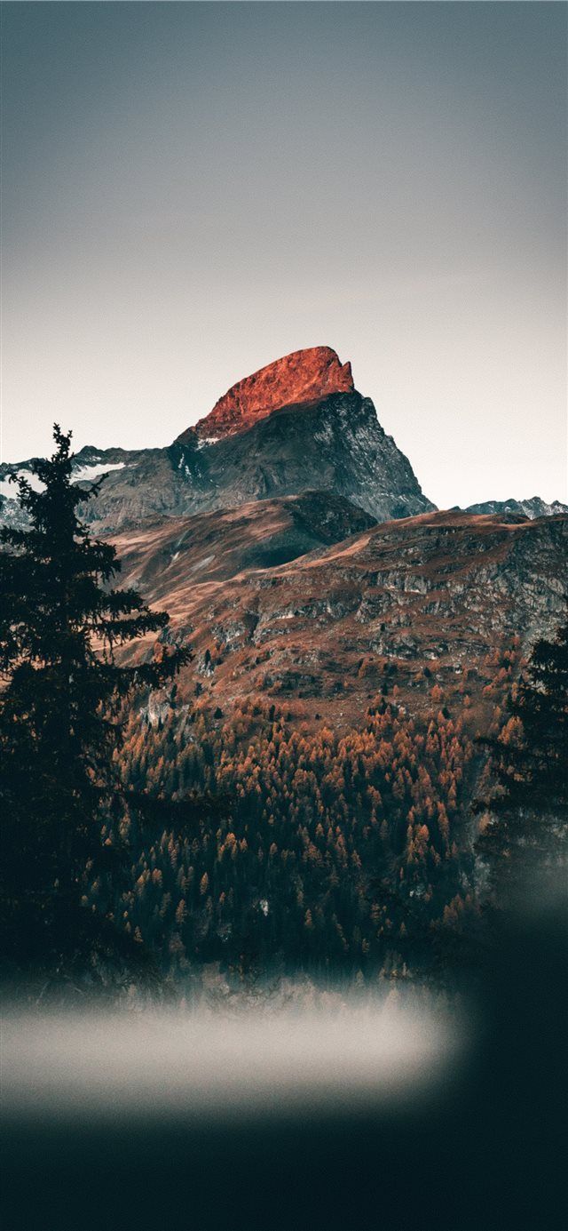Picco montano al tramonto, 640x1385 Verticale, iPhone Plus