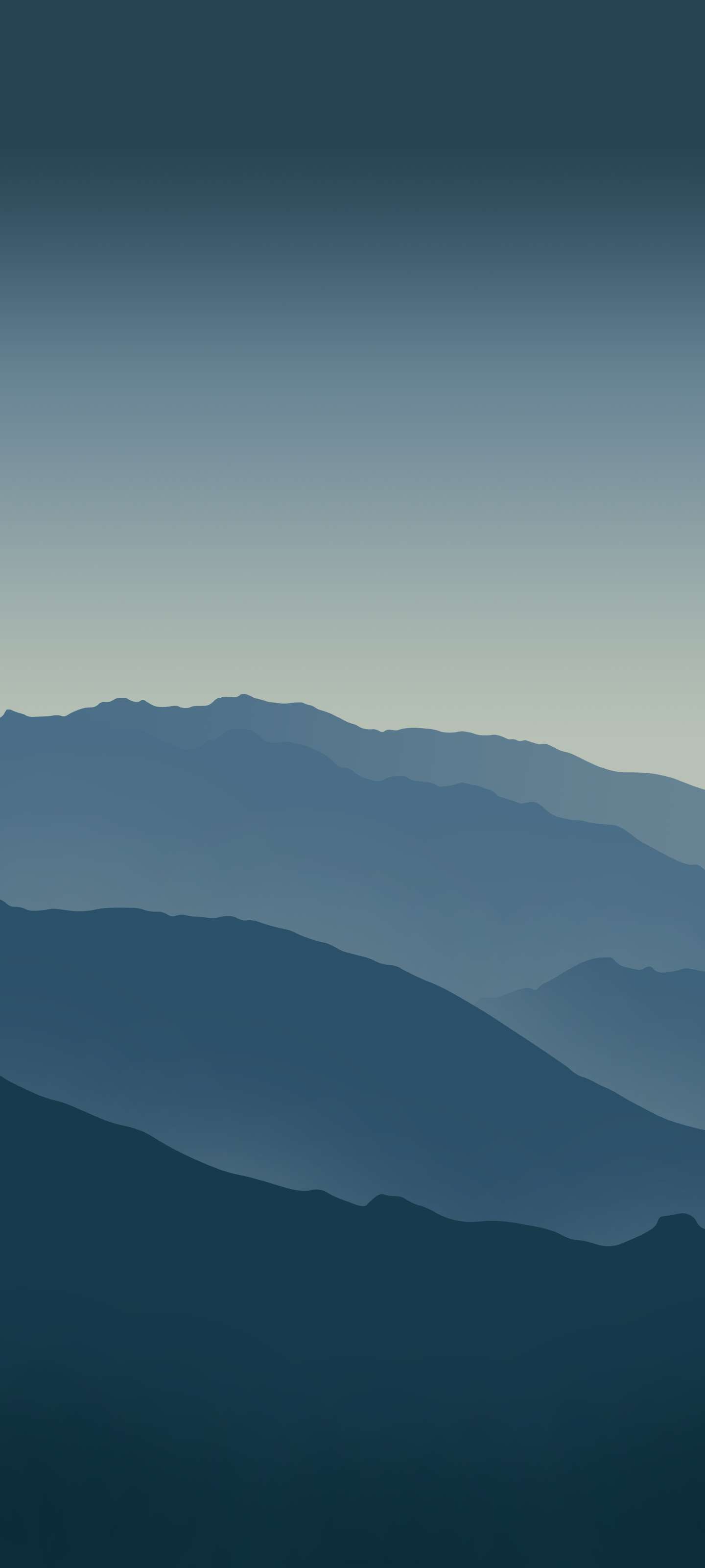 Montagne blu minimaliste, 1440x3200 Full HD Verticale, iPhone Pro Max