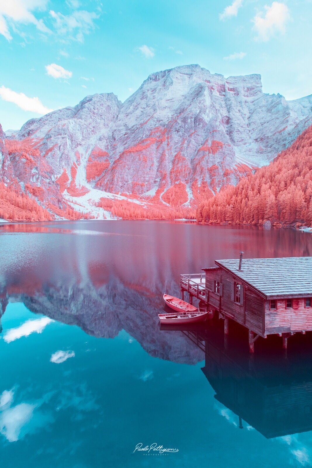 Lago di Braies, Dolomiti, 1068x1600 Full HD Verticale, iPhone