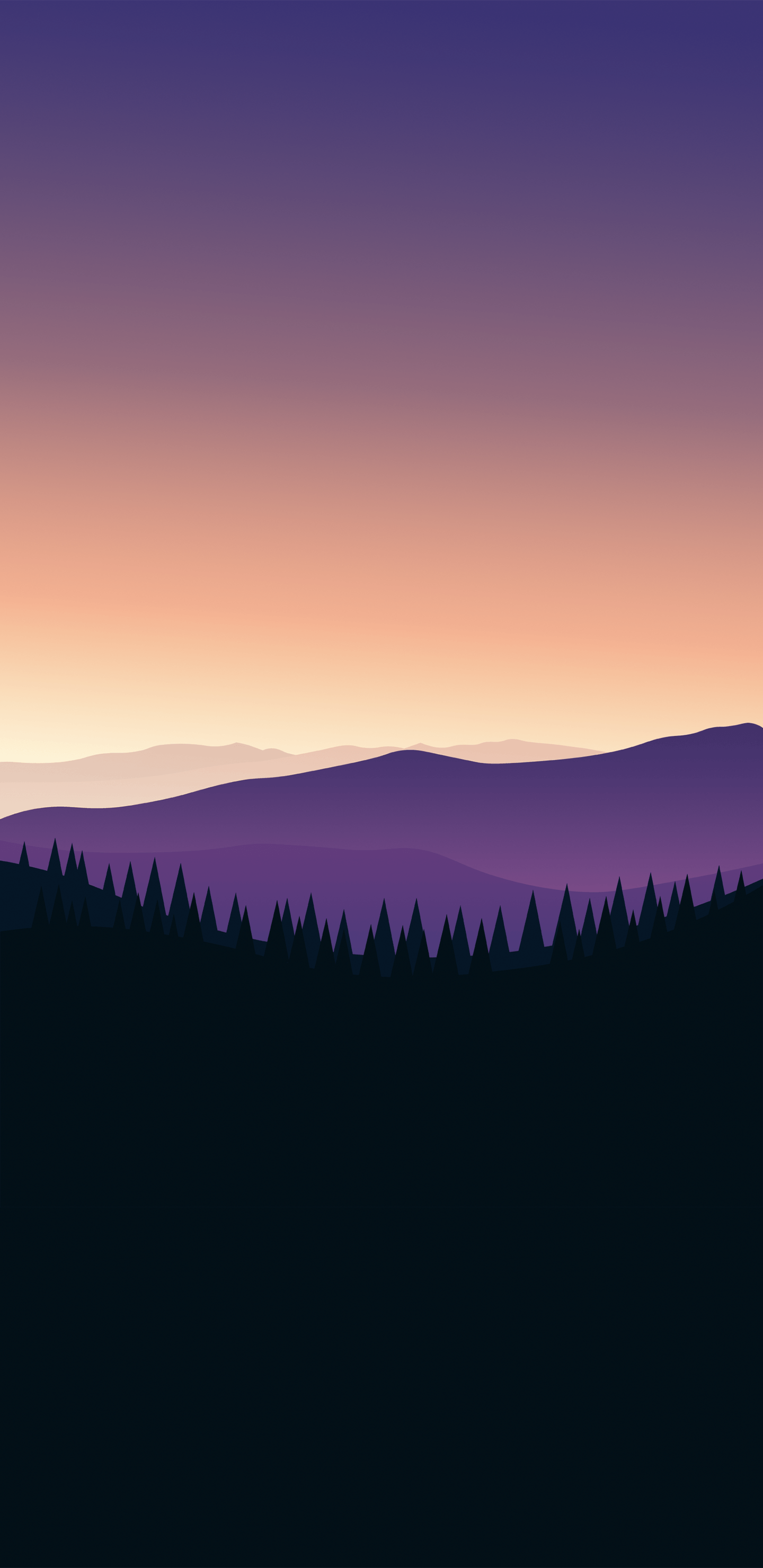Montagne al tramonto viola, 1440x2960 Verticale, iPhone Pro Max