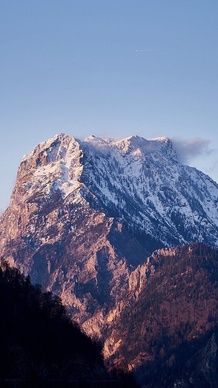 Montagna innevata al tramonto, 750x1334 Verticale, iPhone Pro Max