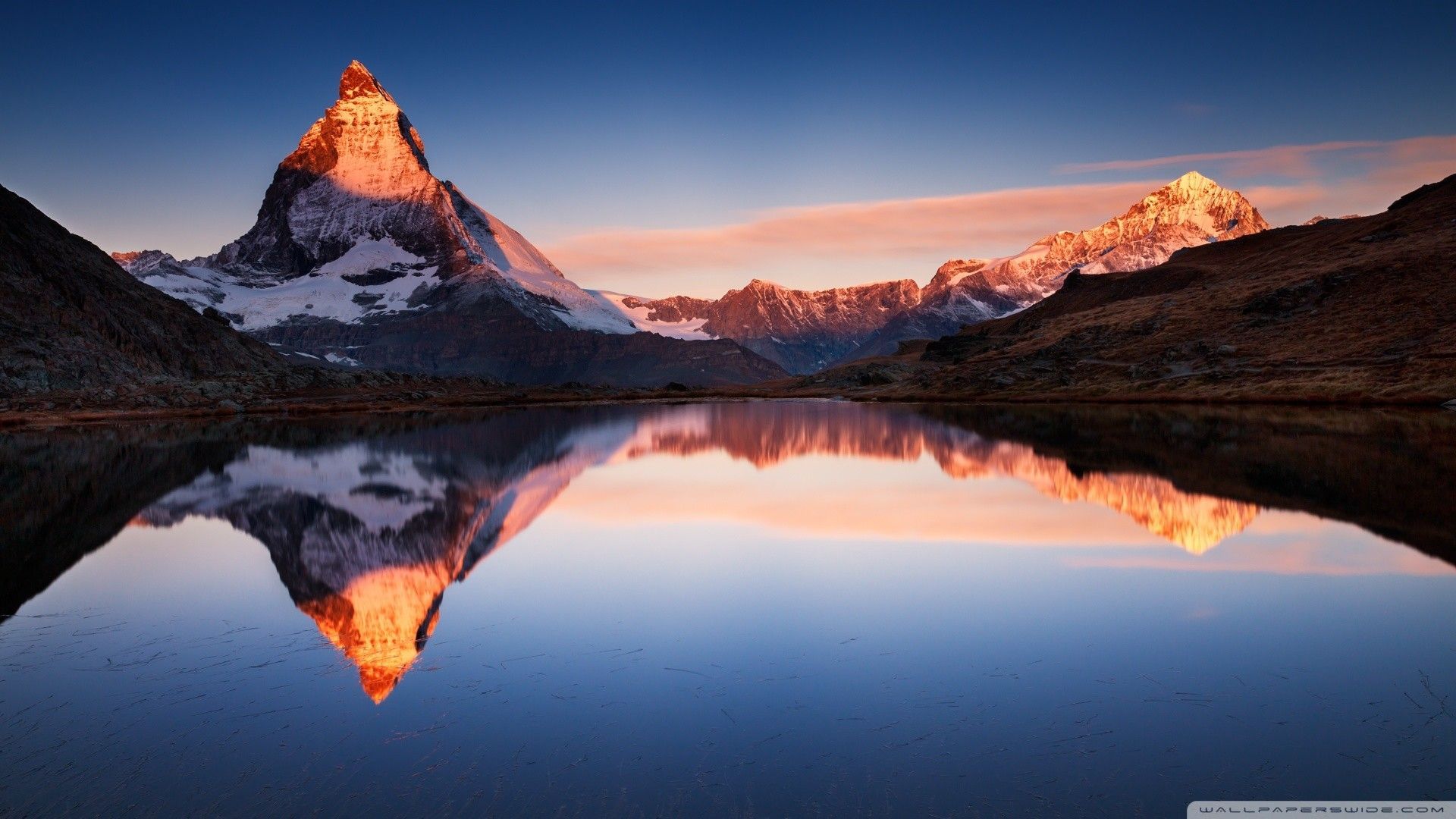 Montagna Matterhorn lago riflesso, 1920x1080 Full HD 1080p, PC