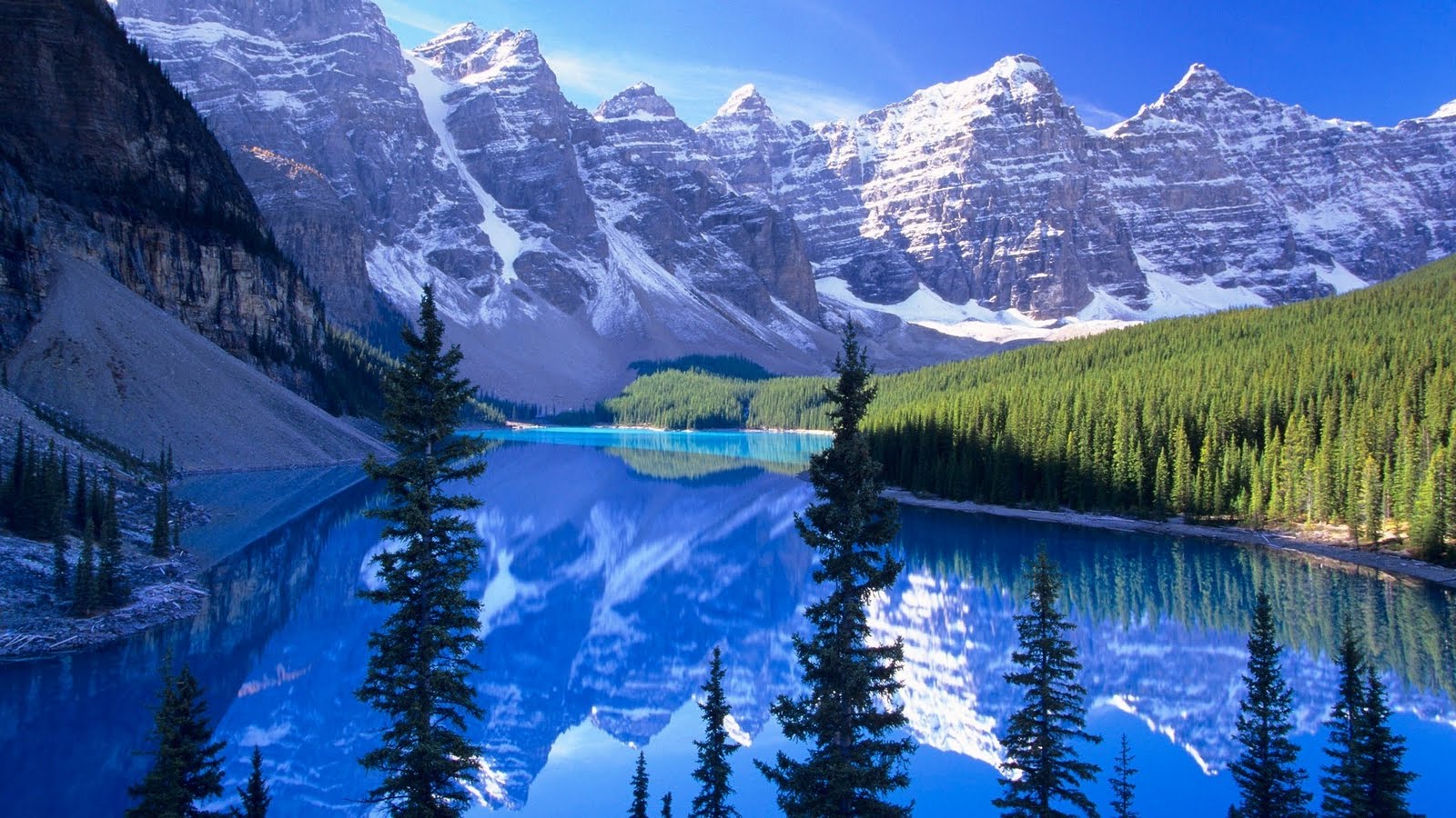 Lago Moraine montagne innevate, 1600x900 900p, iMac