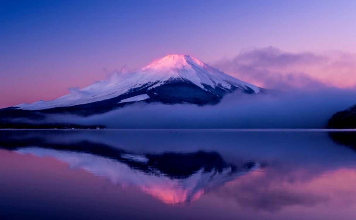 Monte Fuji riflesso nel lago, 1216x752 HD, Laptop