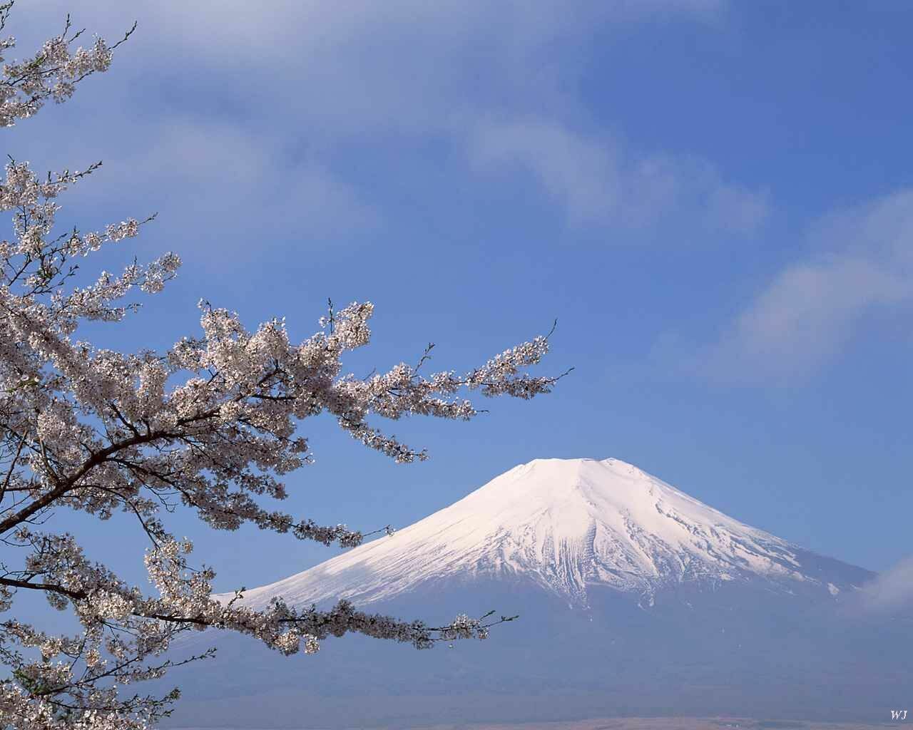 Monte Fuji con fiori di ciliegio, 1280x1024 720p, MacBook Air