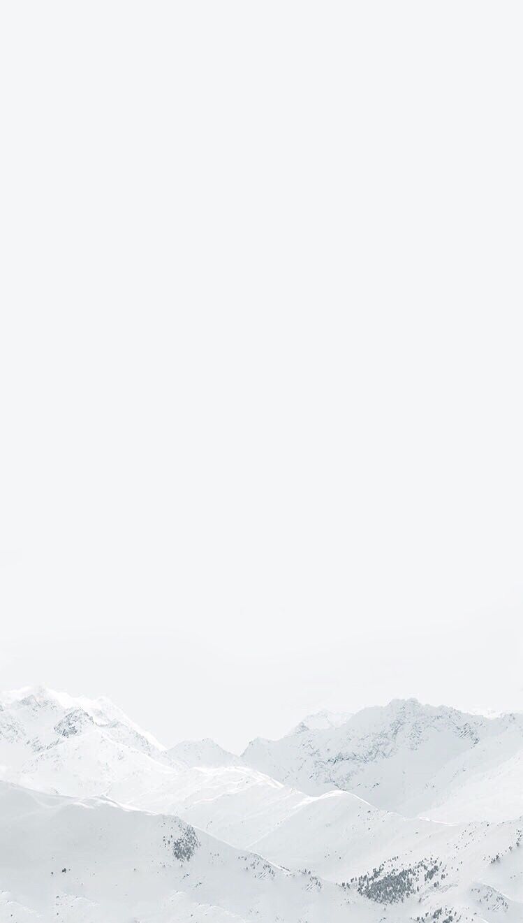 Montagne innevate minimaliste bianche, 749x1321 Full HD Verticale, Smartphone