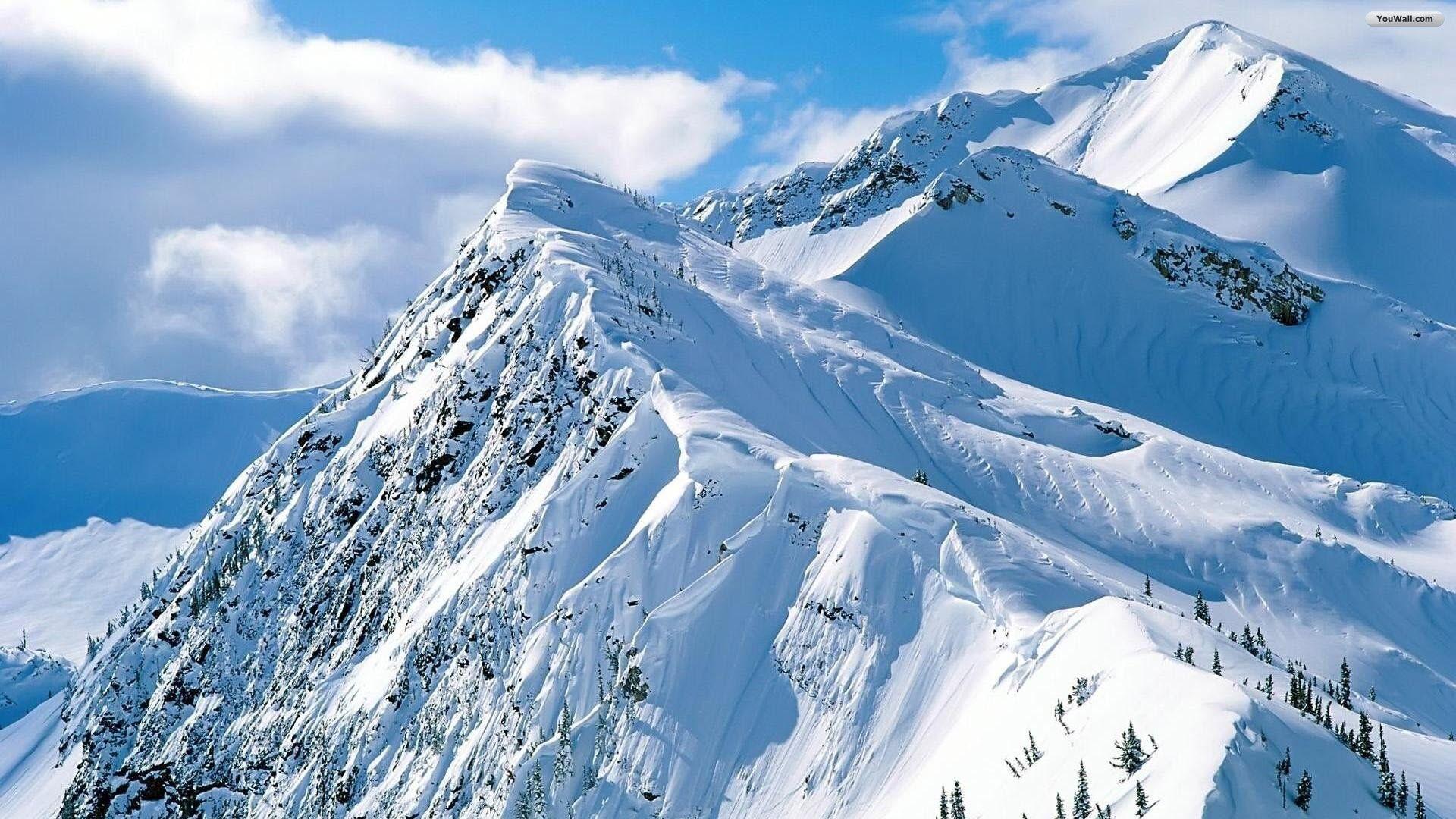 Montagna innevata cielo azzurro, 1920x1080 Full HD 1080p, Desktop