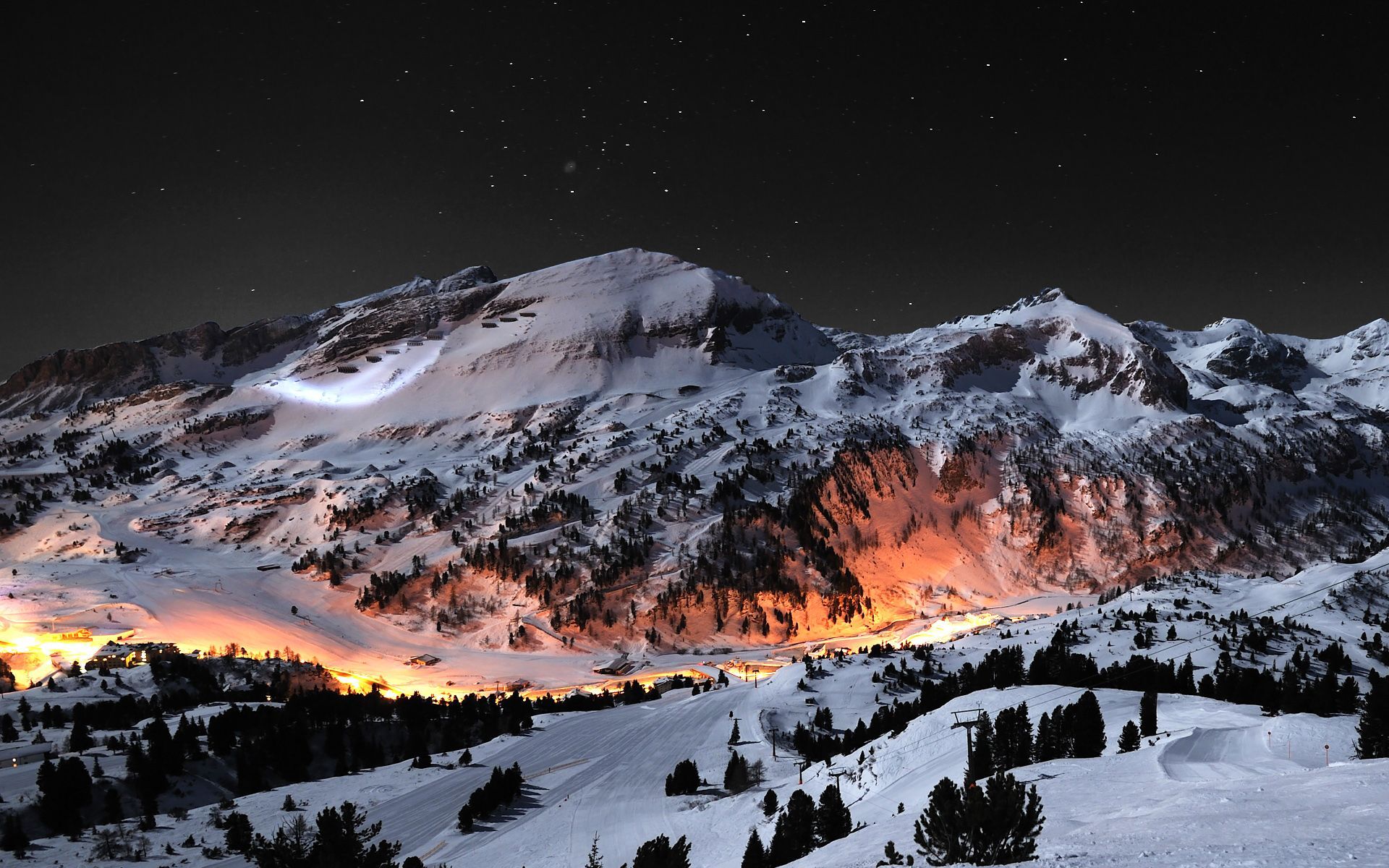 Montagne innevate al tramonto, 1920x1200 WUXGA, Desktop