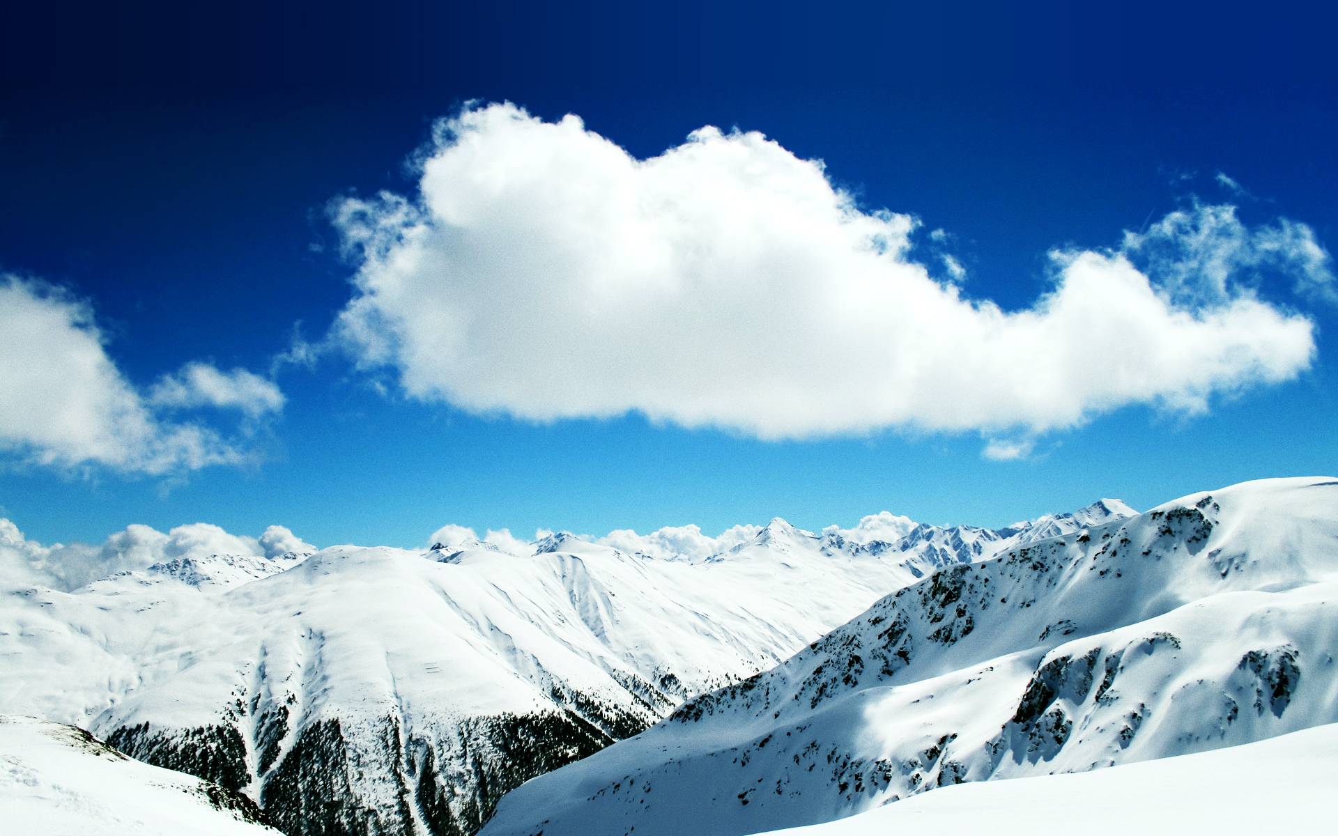 Montagne innevate cielo blu, 1920x1200 WUXGA, Desktop