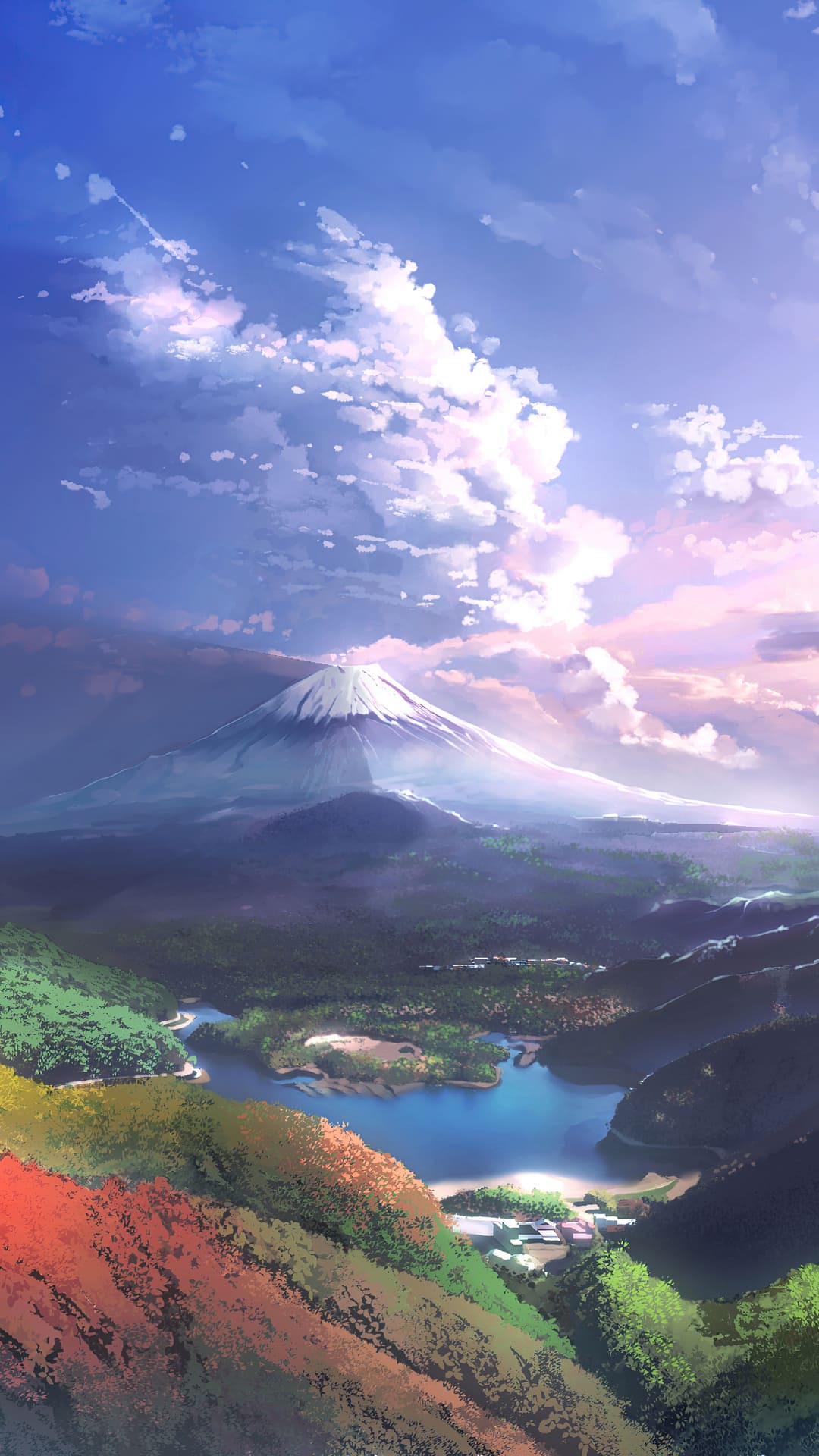 Monte Fuji, lago e valle, 1080x1920 Full HD Verticale, Samsung Galaxy