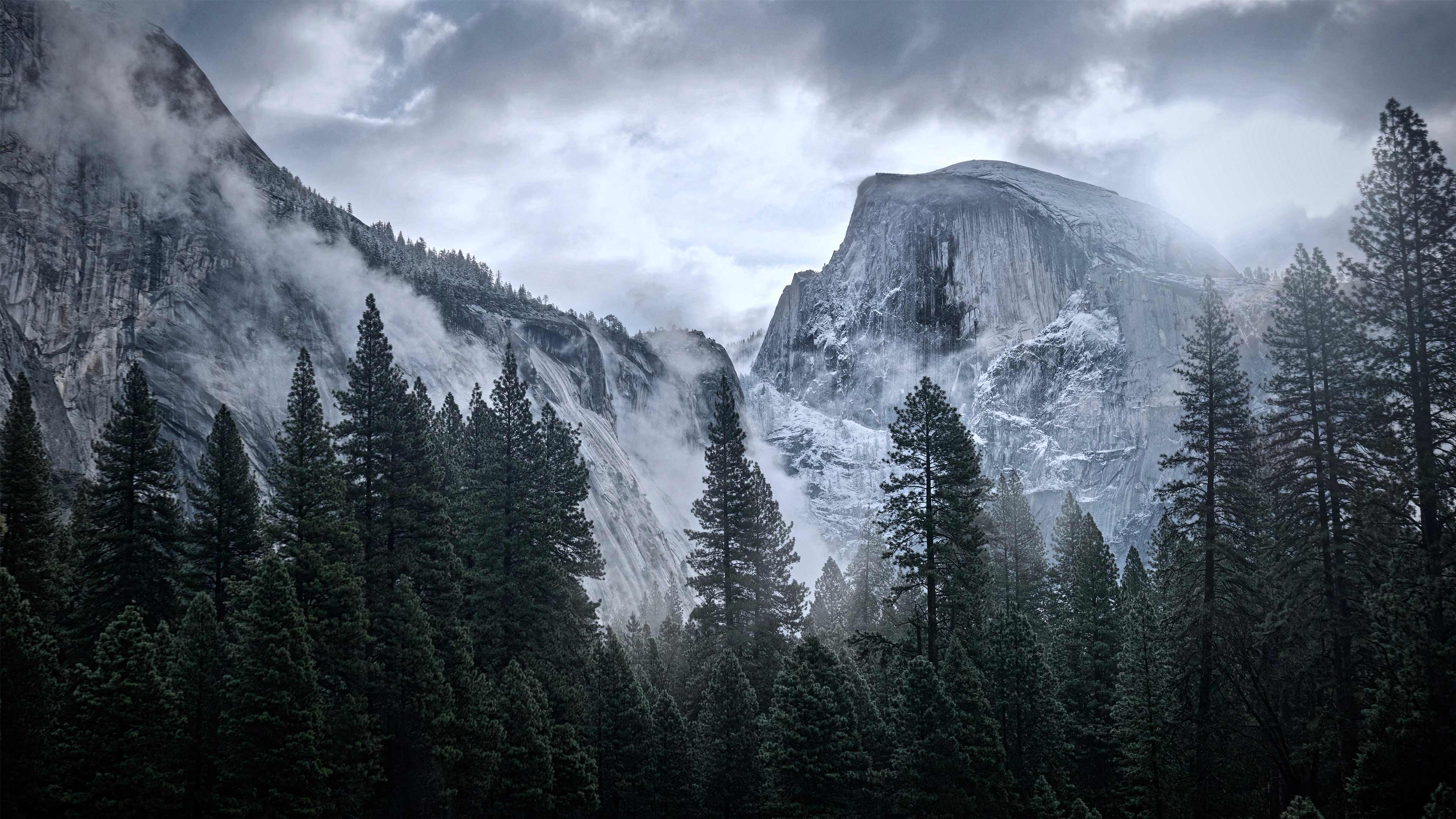 Half Dome Yosemite montagne nebbia, 3840x2160 4K Ultra HD, Monitor 4K
