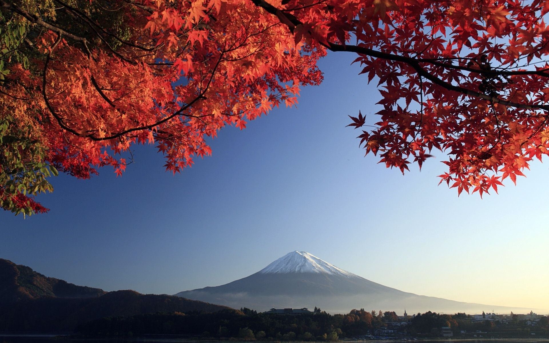 Monte Fuji innevato, lago, 2560x1920 WQXGA, Monitor Gaming