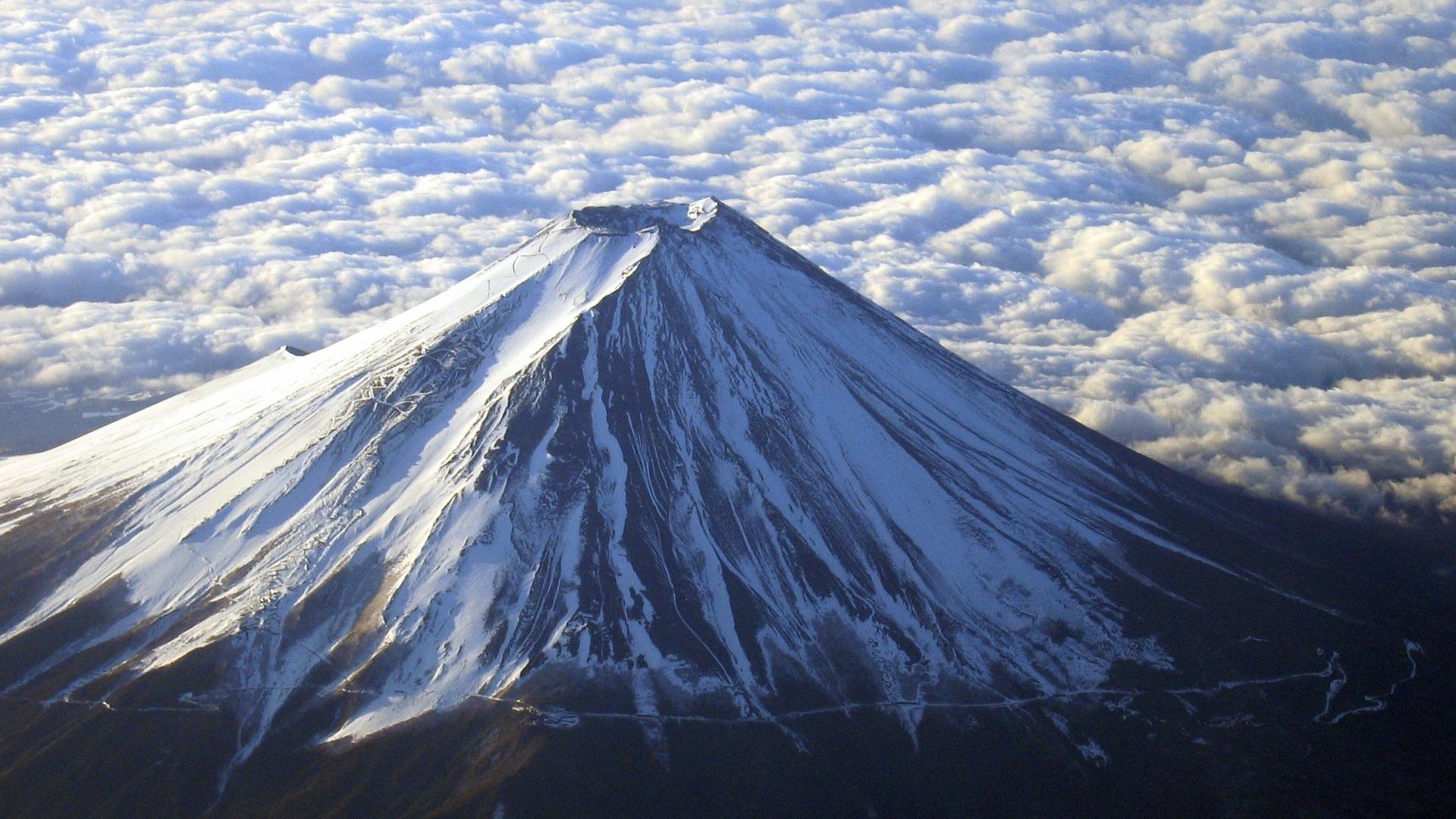 Monte Fuji con pagoda rossa, 1920x1080 Full HD 1080p, PC
