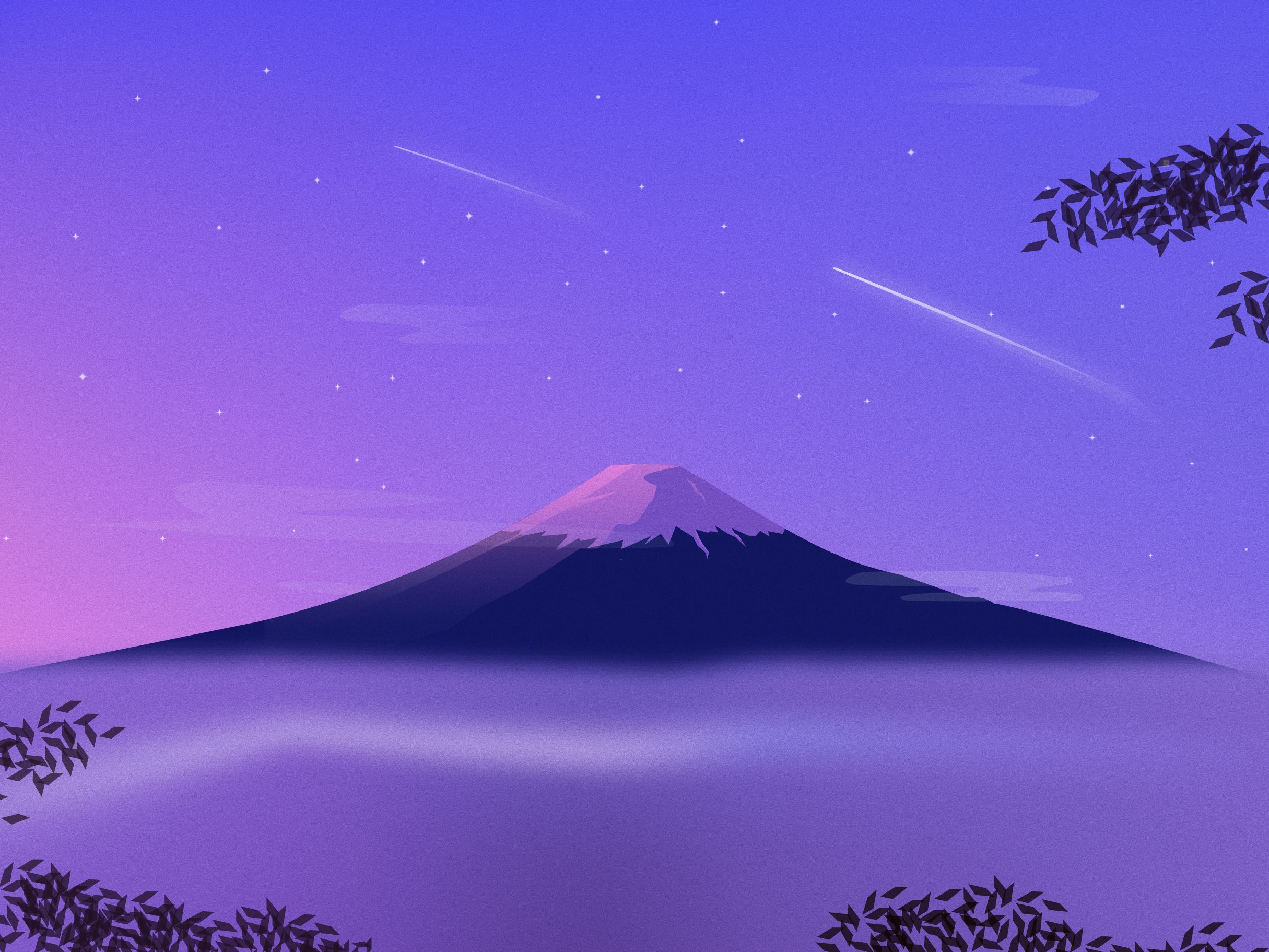 Monte Fuji rosso al tramonto, 1920x1080 Full HD, Desktop