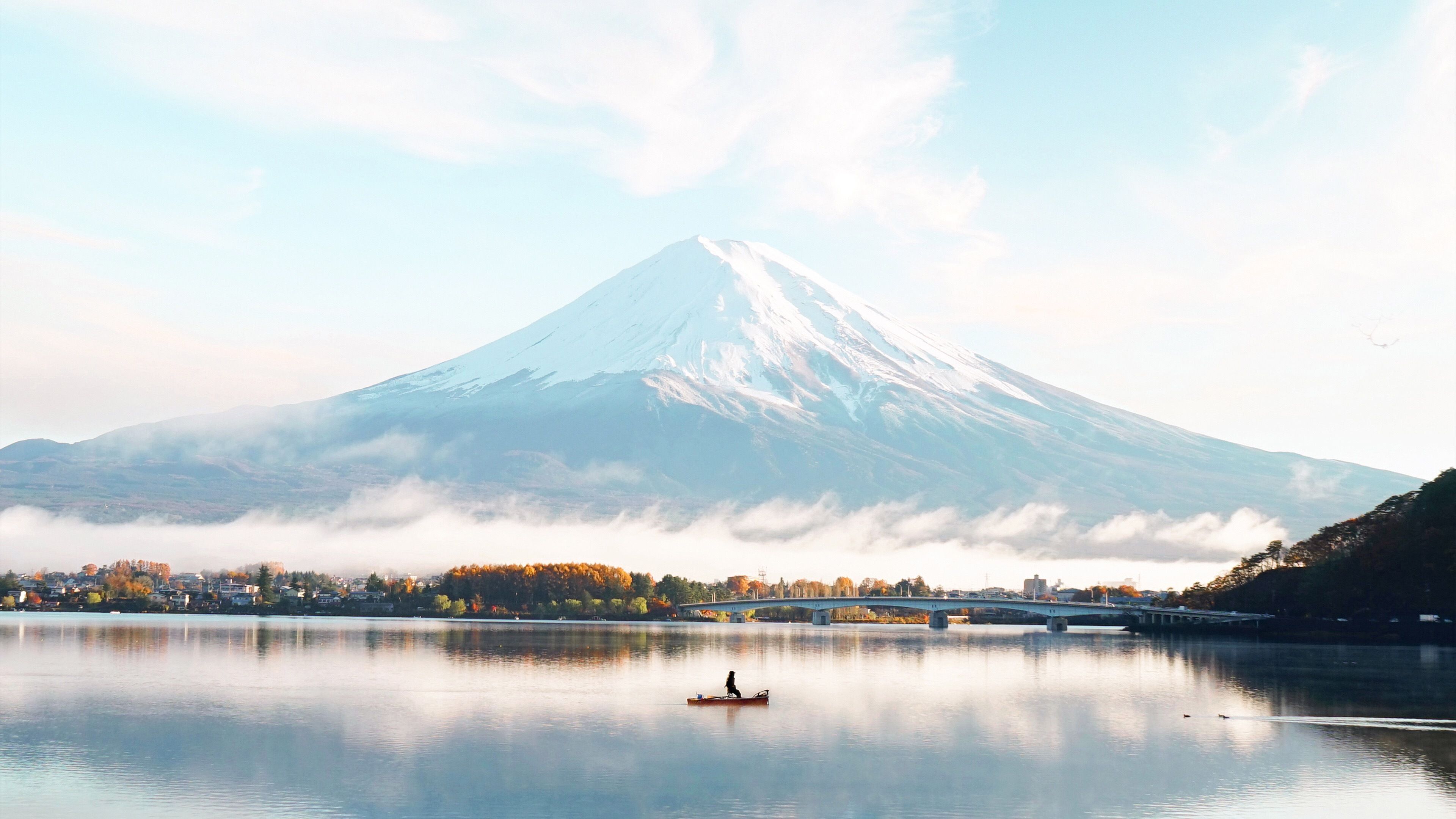 Monte Fuji innevato blu, 1920x1200 Full HD+ WUXGA, Desktop