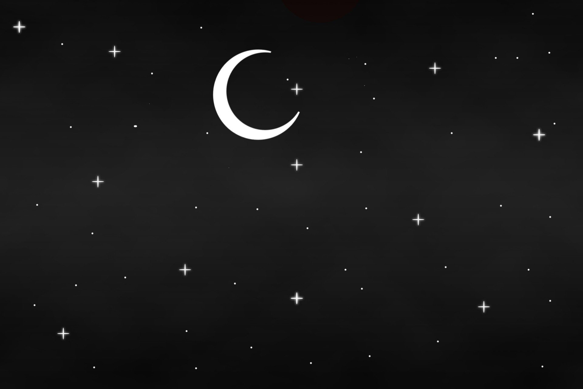 Luna crescente e stelle nere, 1920x1280 Full HD+, Desktop