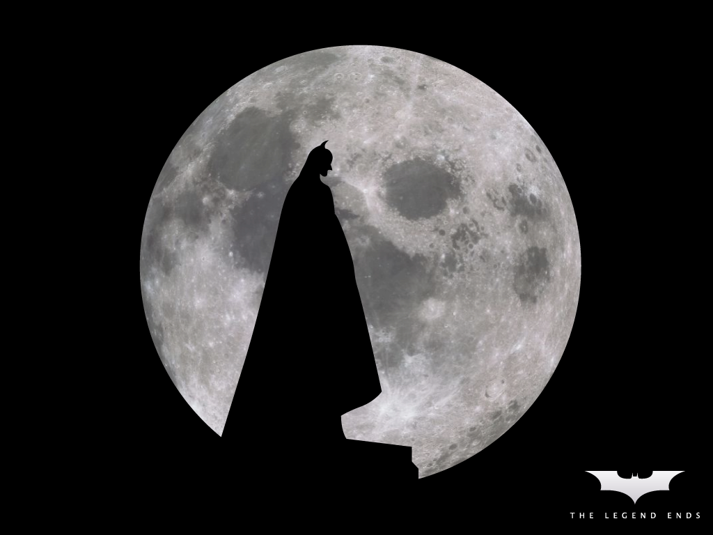 Batman sagoma luna nera, Gotham, 1024x768 HD, Laptop