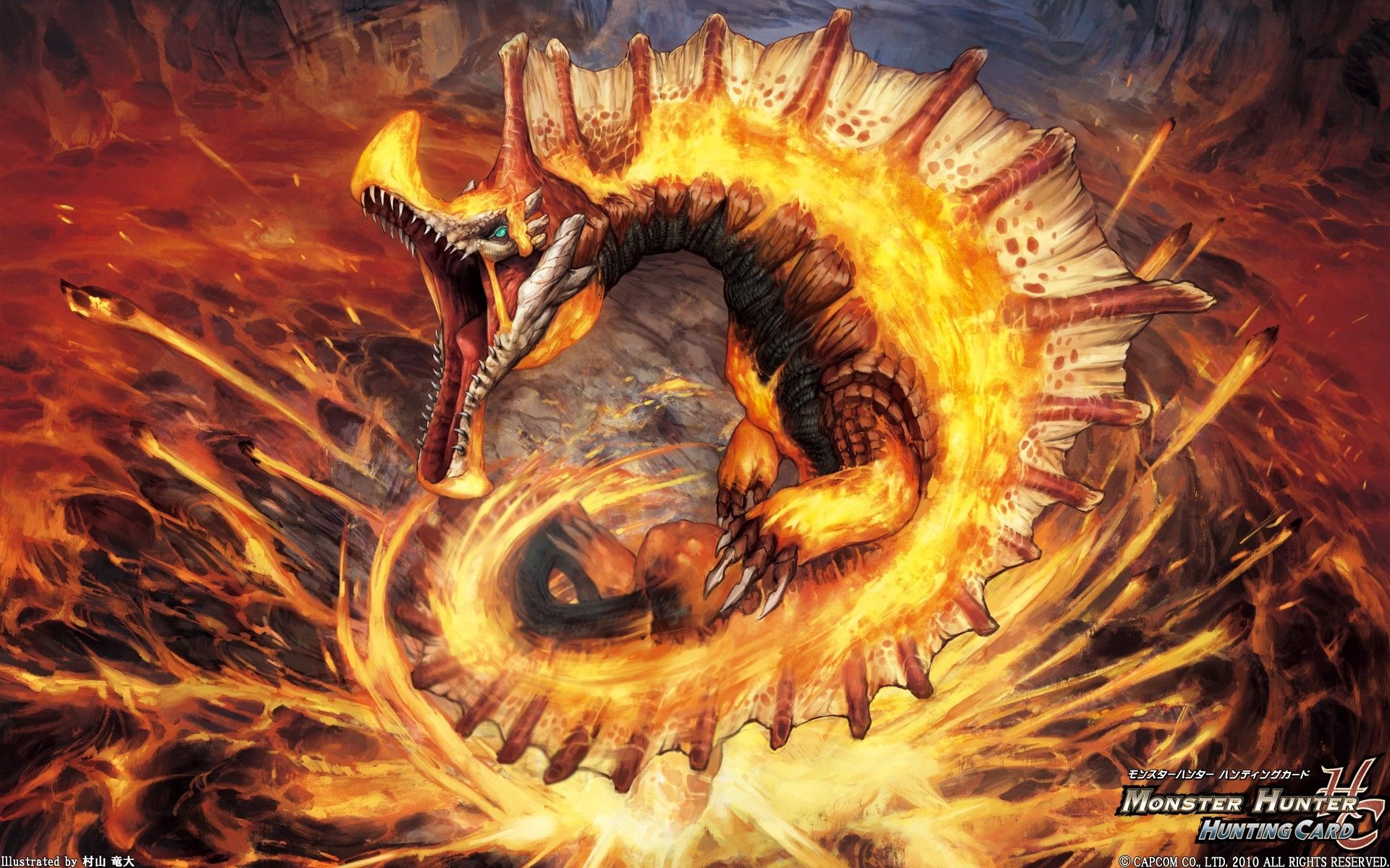 Drago di fuoco Monster Hunter, anime, 1920x1200 Full HD+ WUXGA, Desktop