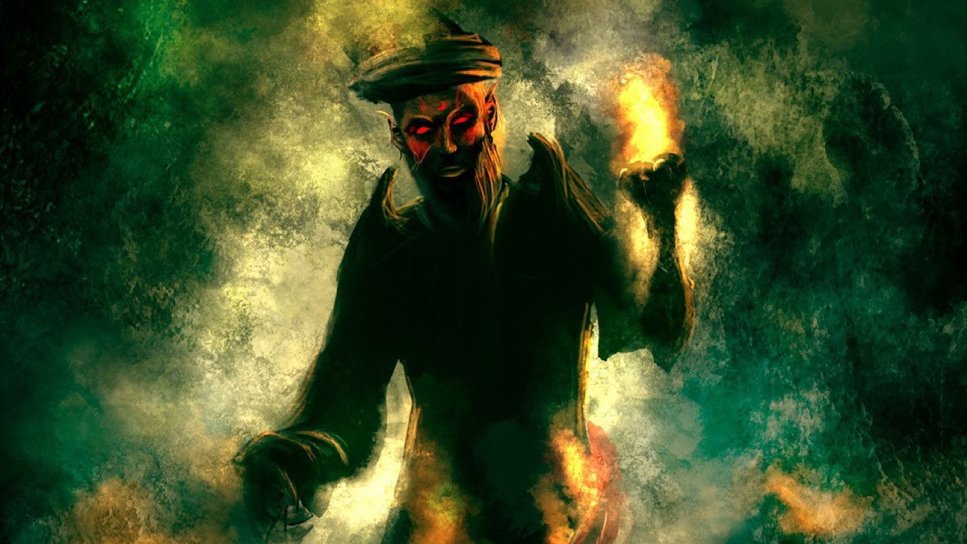 Mostro demone con fuoco, 1920x1080 1080p, Desktop