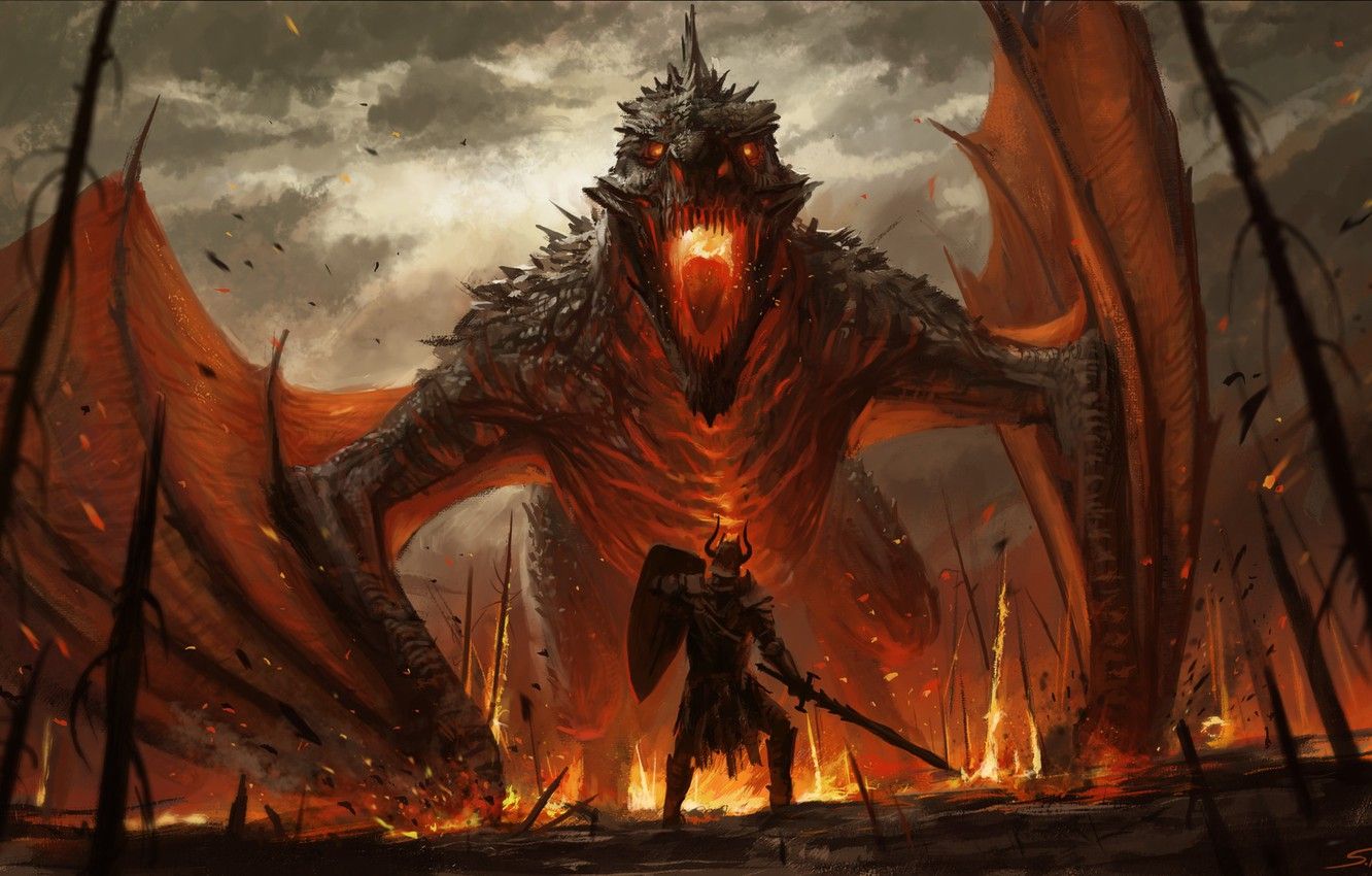 Drago di fuoco e guerriero, 1332x850 720p, MacBook Air