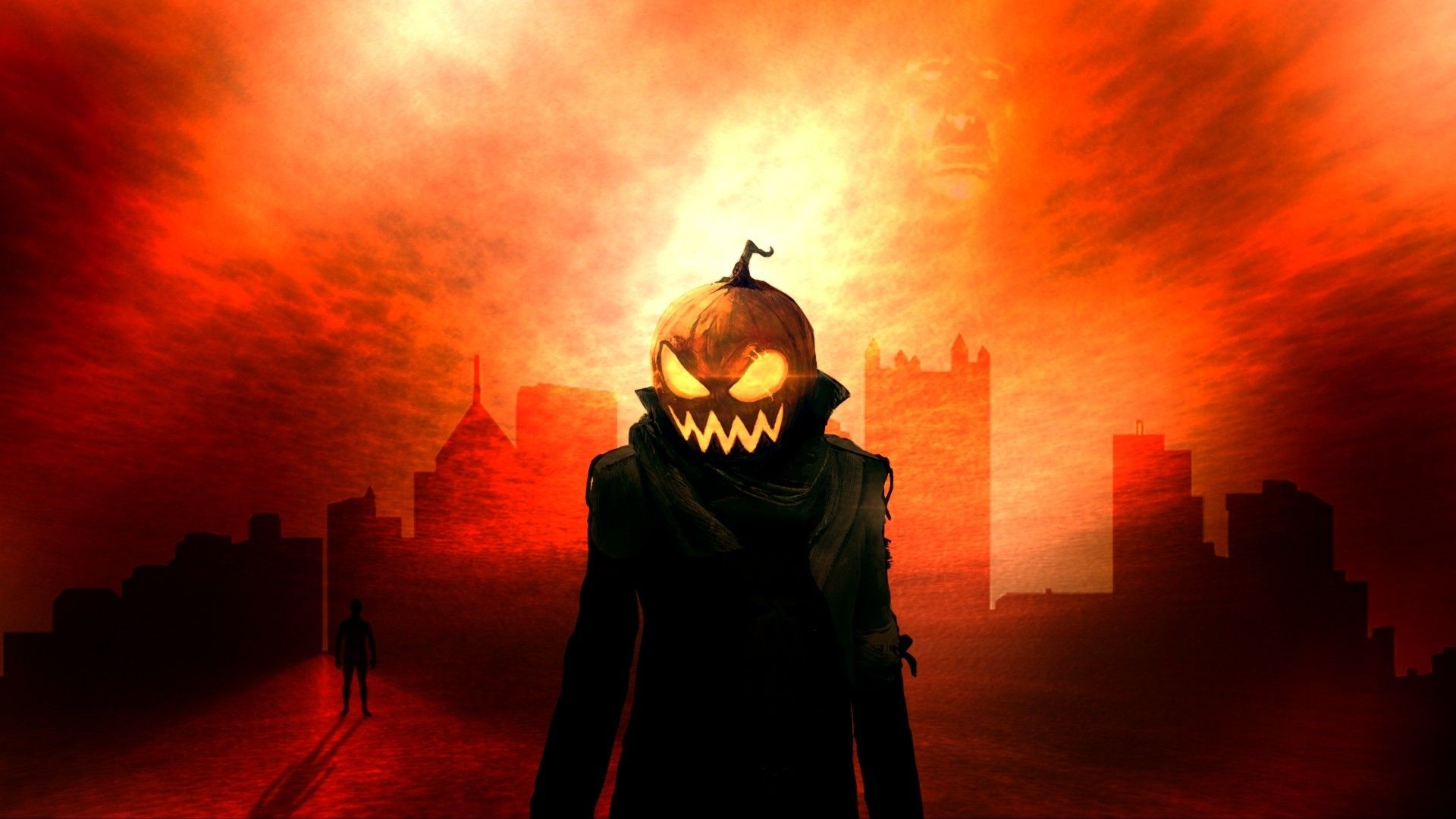 Zucca mostro Halloween rosso, 1920x1080 Full HD 1080p, Desktop
