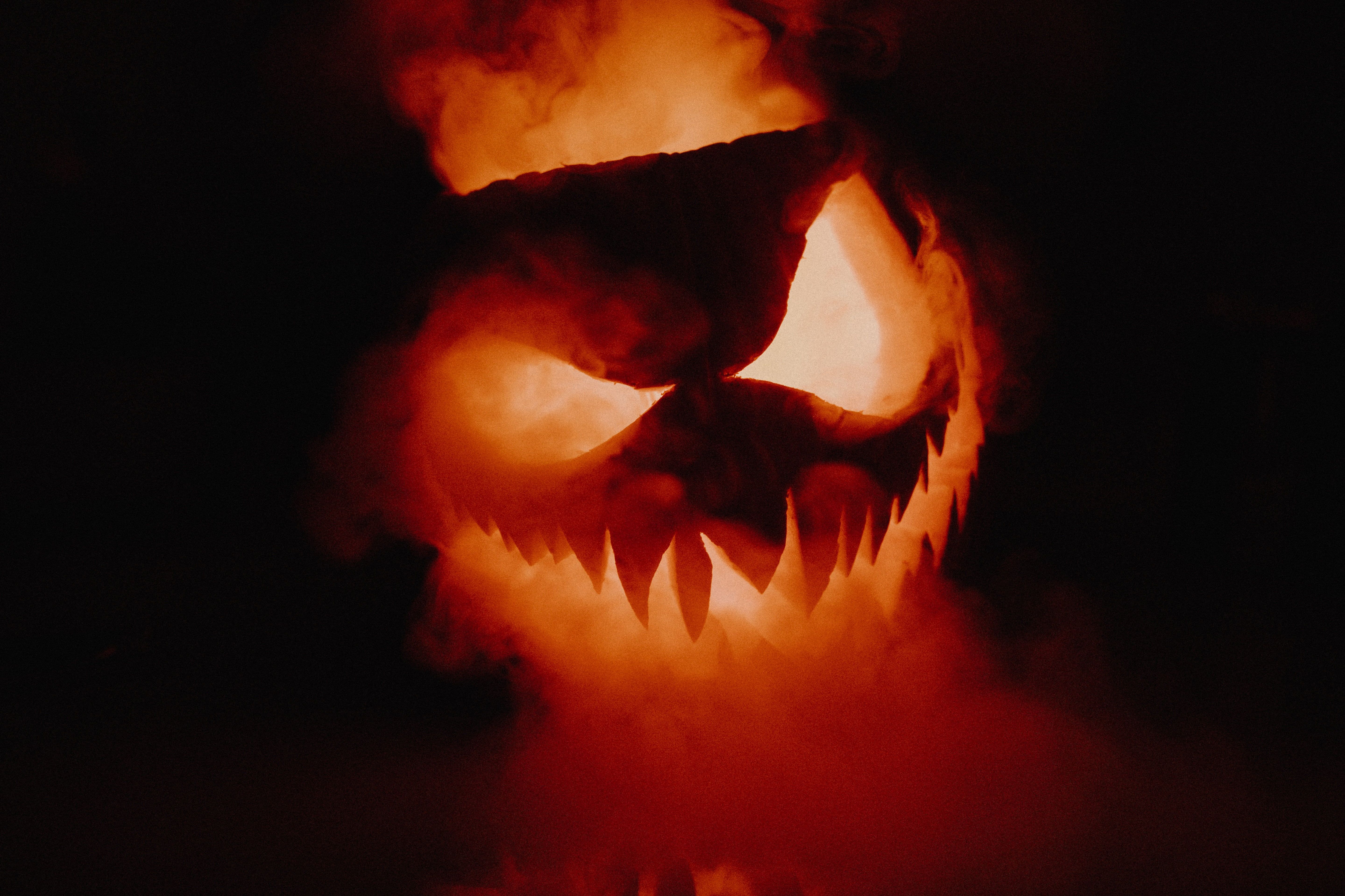 Zucca di Halloween intagliata, 5760x3840 4K, Smart TV 4K