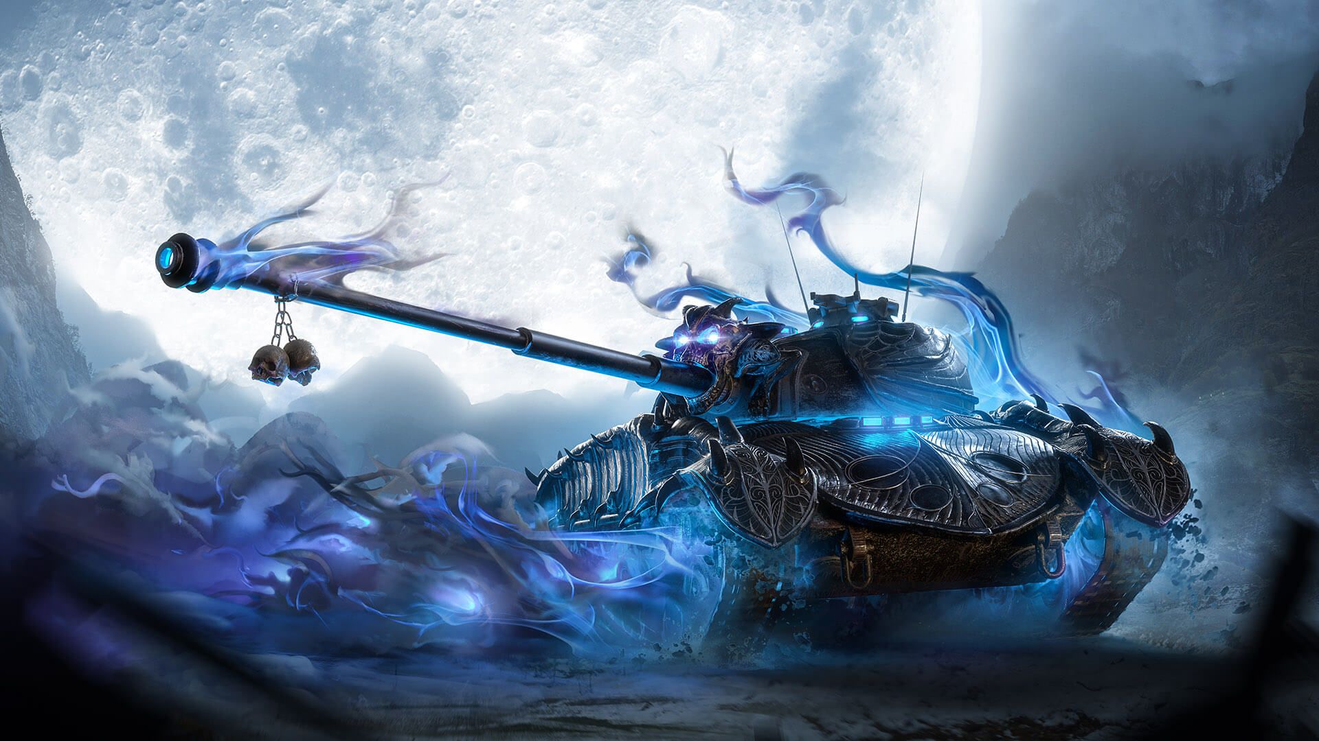 Carro armato mostro spettrale blu, 1920x1080 Full HD, PC Desktop