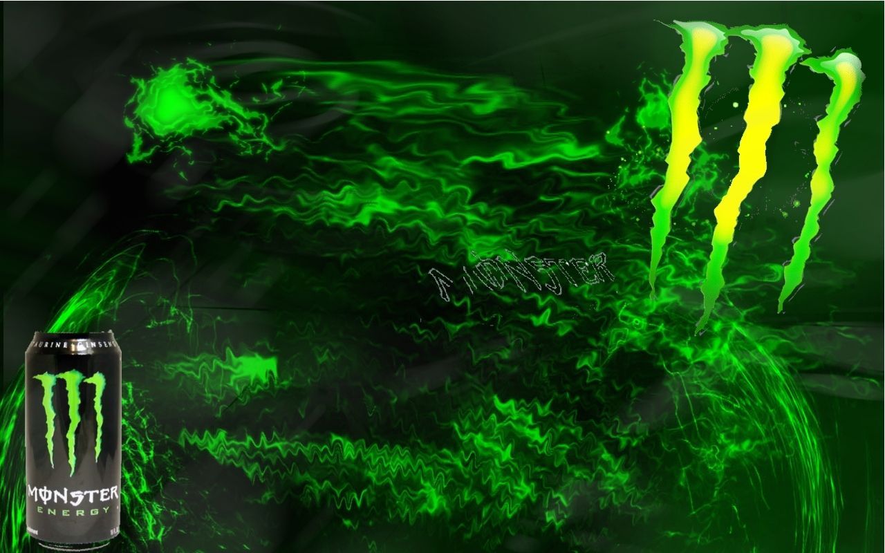 Logo Monster Energy verde, 1280x800 HD, Desktop