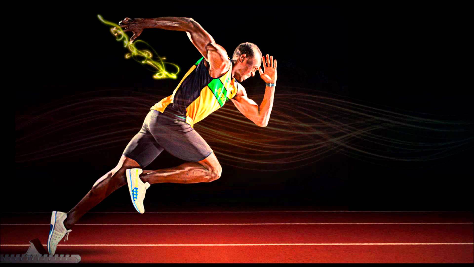 Usain Bolt corsa pista, 1920x1080 Full HD 1080p, Laptop