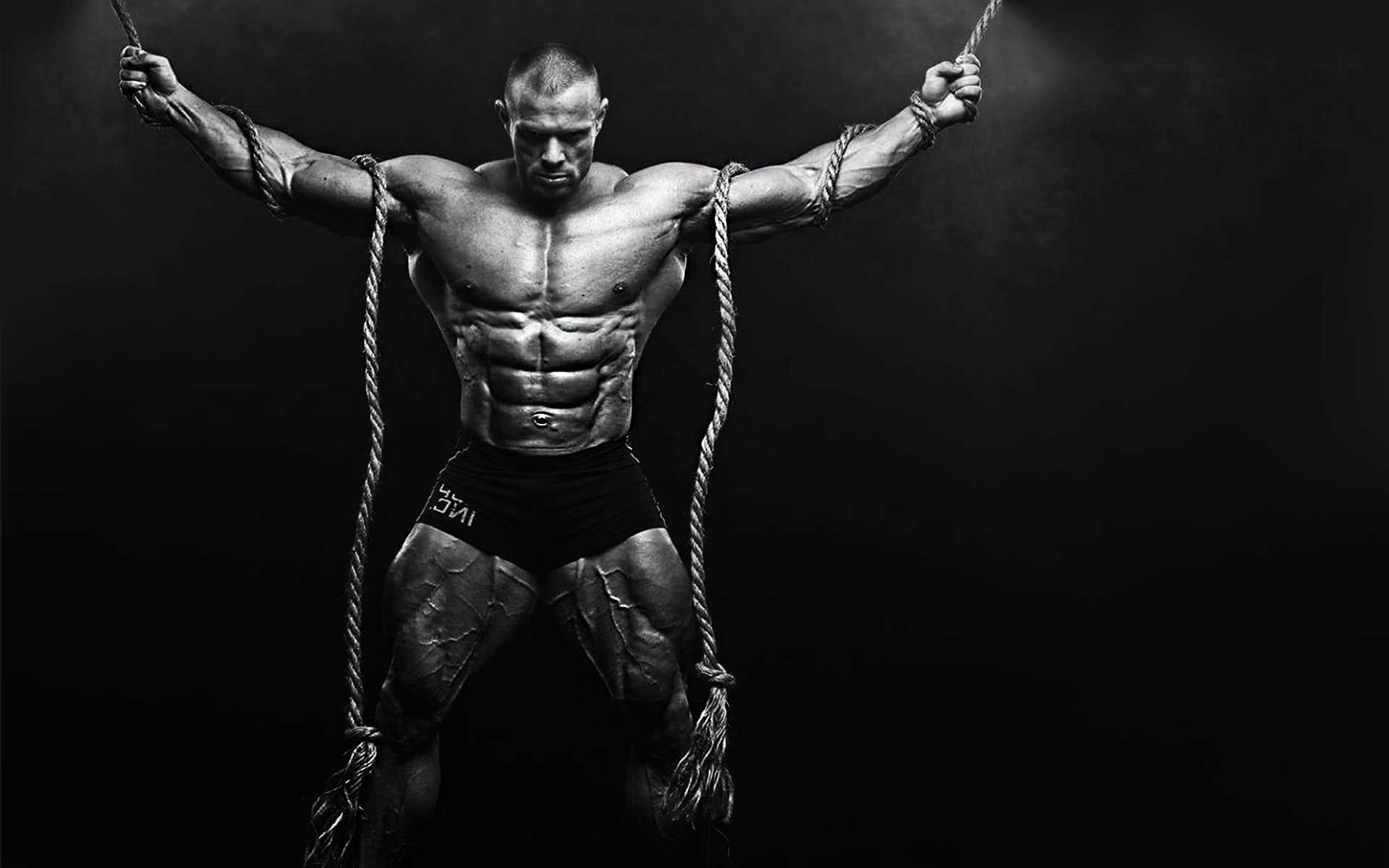 Uomo bodybuilder con corde, 1920x1200 WUXGA, PC
