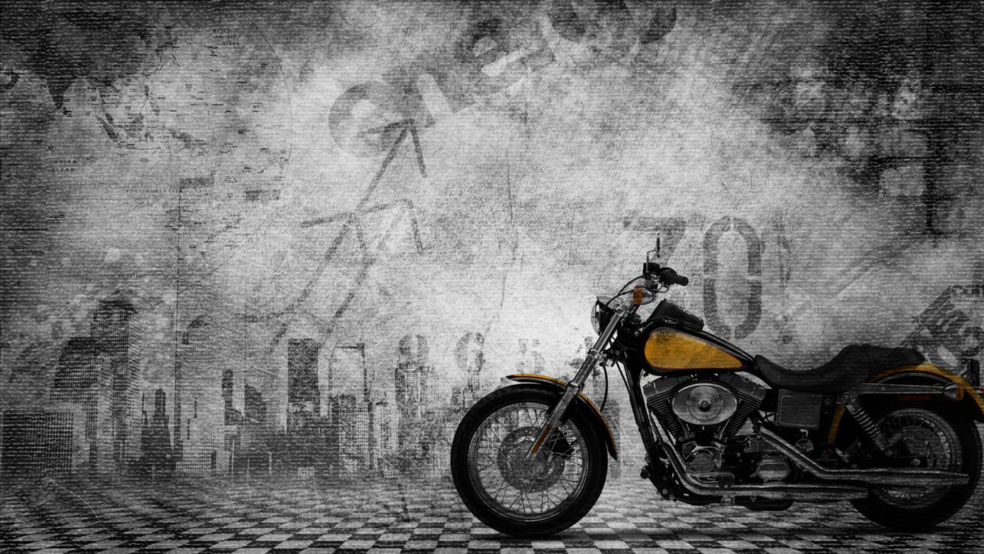 Moto artistica sfondo grunge urbano, 1920x1080 Full HD 1080p, PC