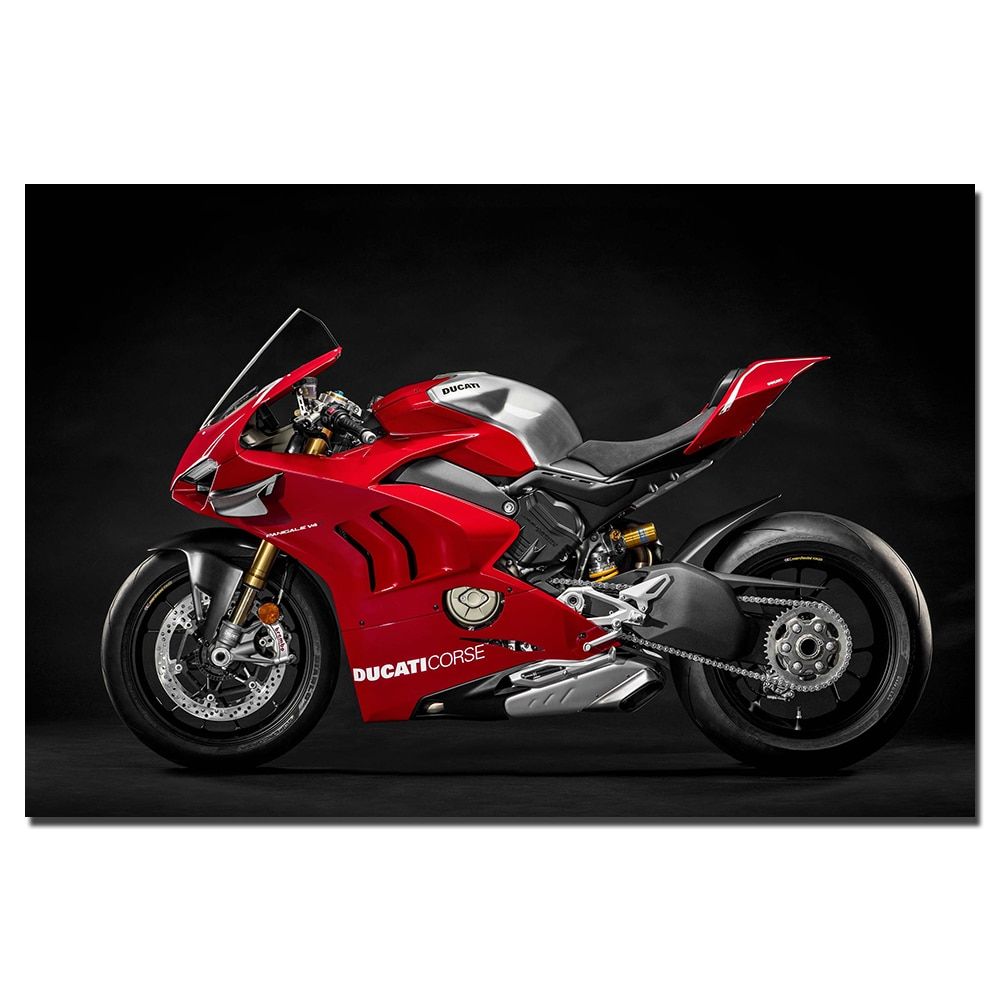 Ducati Panigale rossa sfondo nero, 1000x1000 HD, Desktop