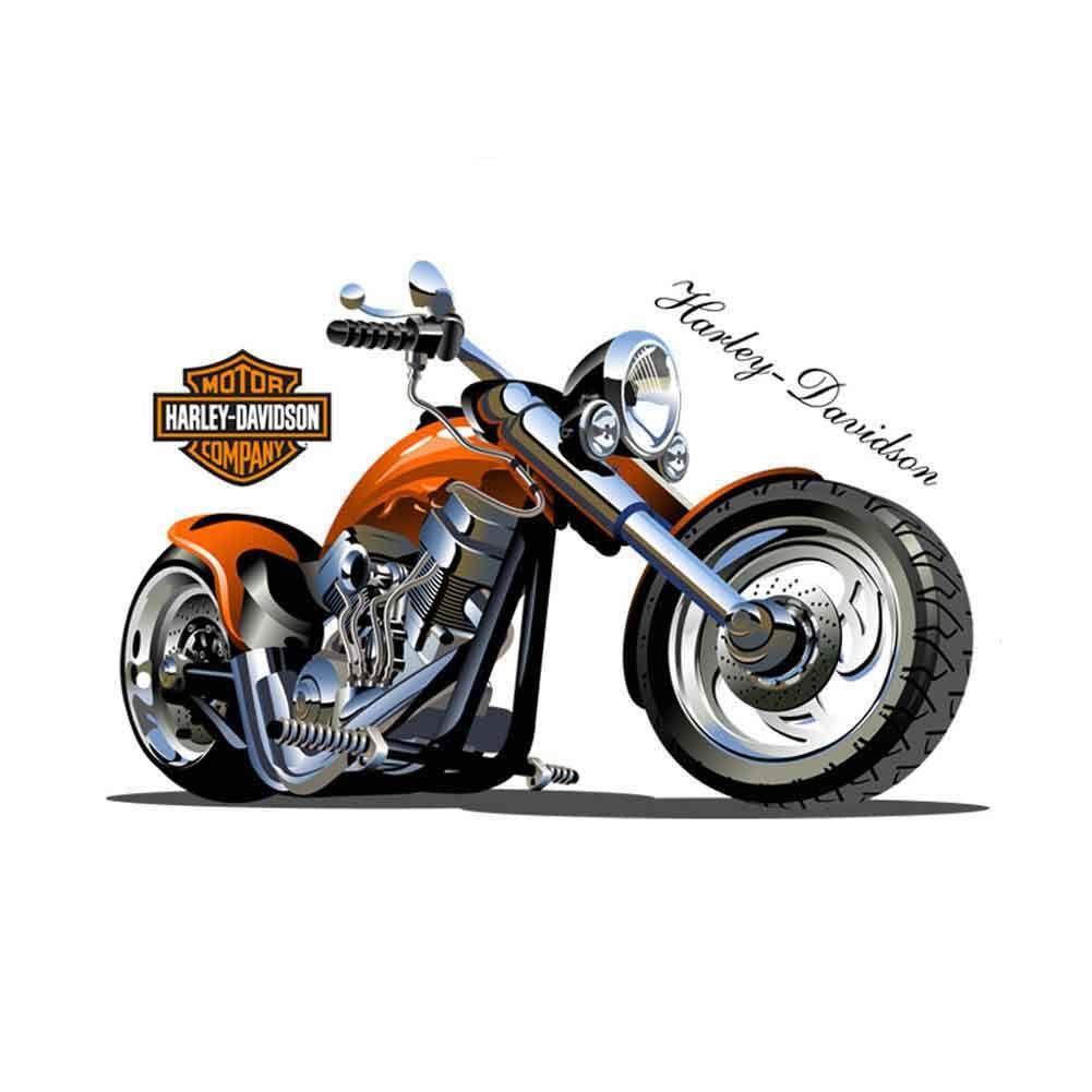 Moto chopper arancione Harley-Davidson, 1001x1001 HD, PC Desktop