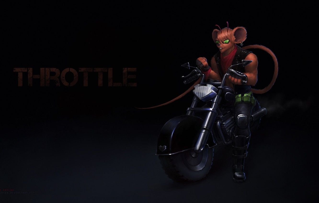 Topo antropomorfo su moto, 1332x850 HD, Desktop