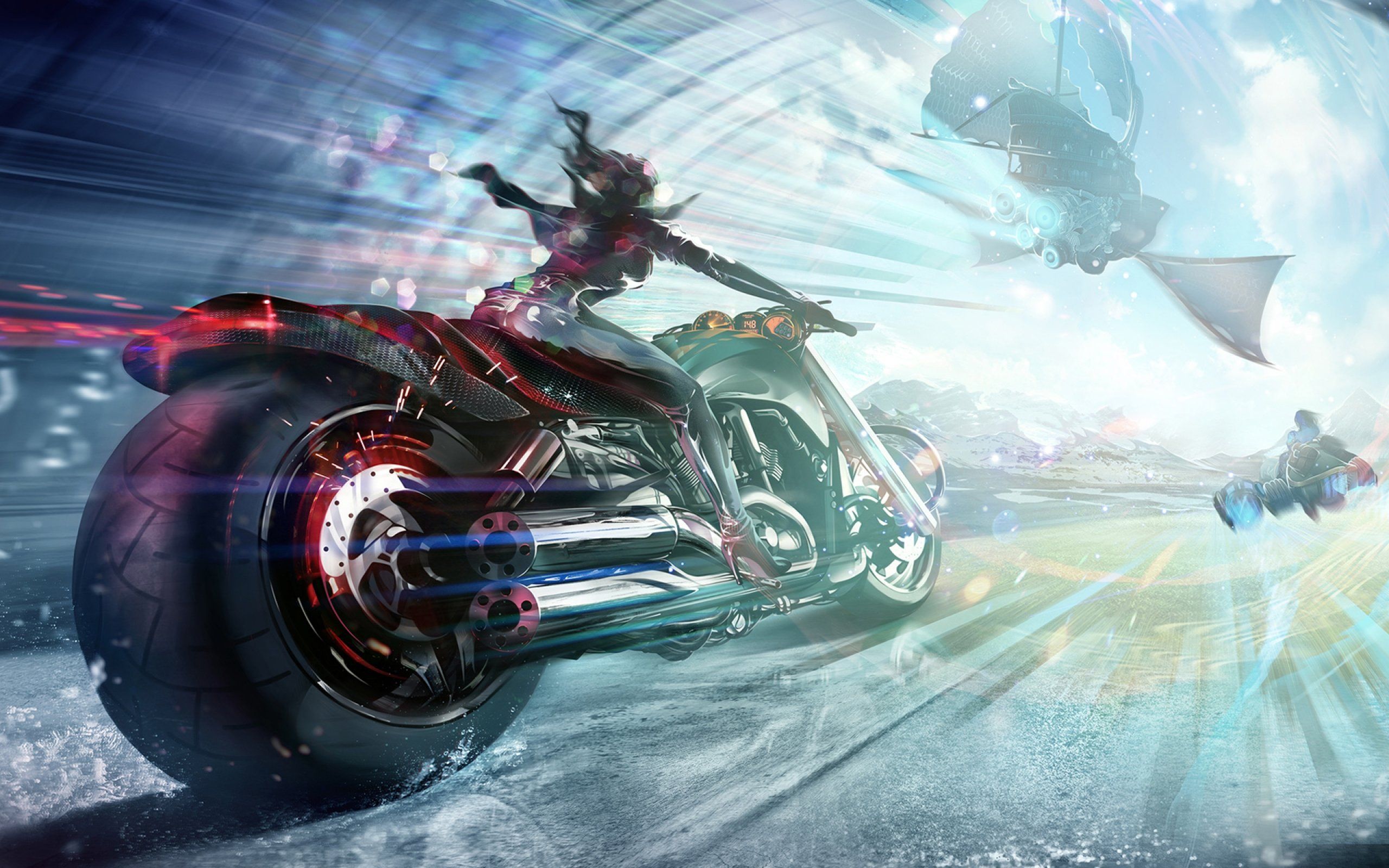 Moto futuristica arte digitale, 2560x1600 2K, MacBook Pro