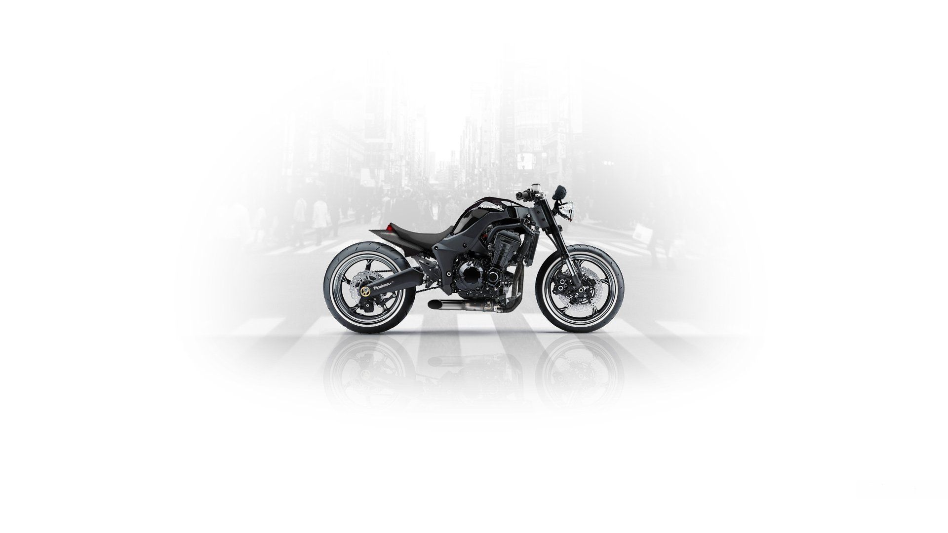 Moto minimalista vista posteriore, 1600x1200 900p, PC