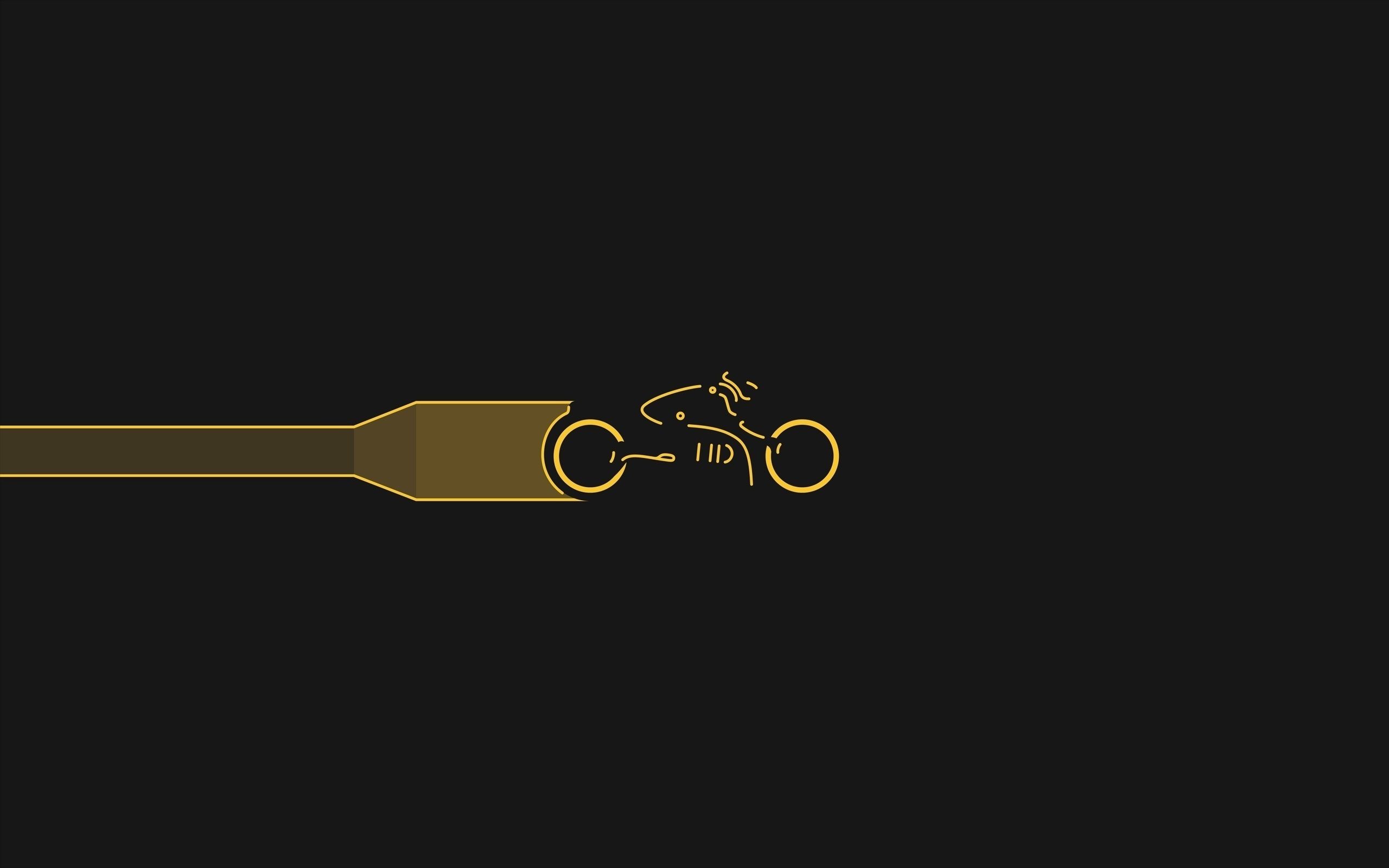 Moto sportiva nera minimalista, 1366x768 720p, Laptop