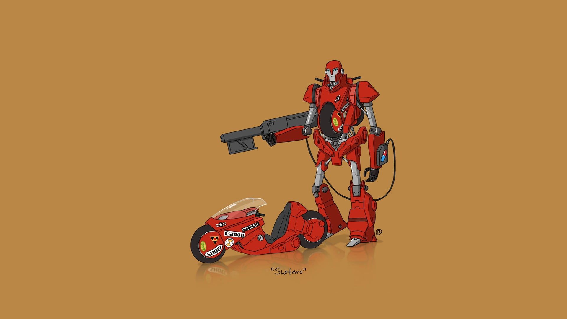 Moto in fiamme minimalista, 1332x850 720p, PC