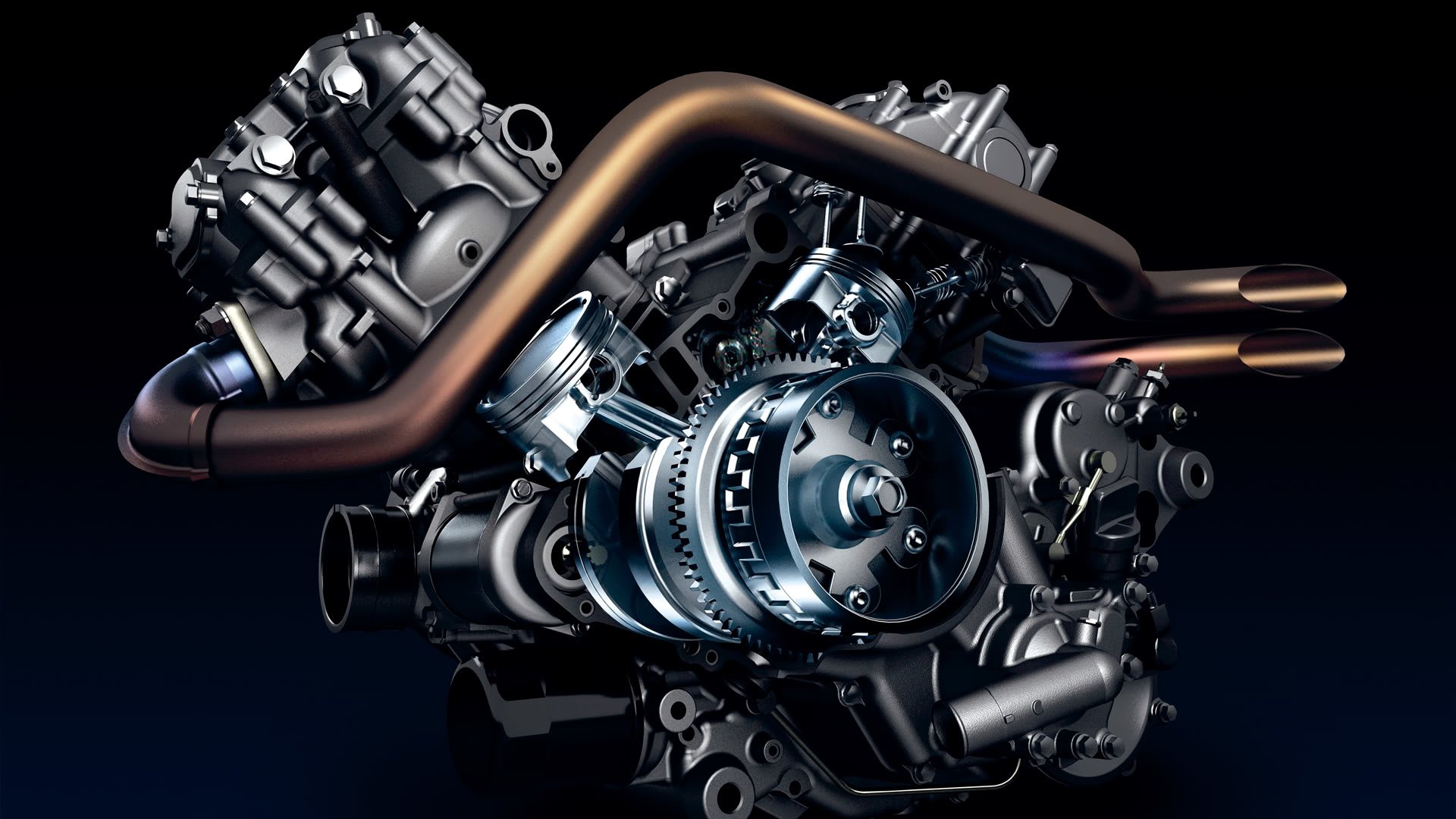 Motore moto dettaglio metallico, 1920x1080 Full HD 1080p, Desktop