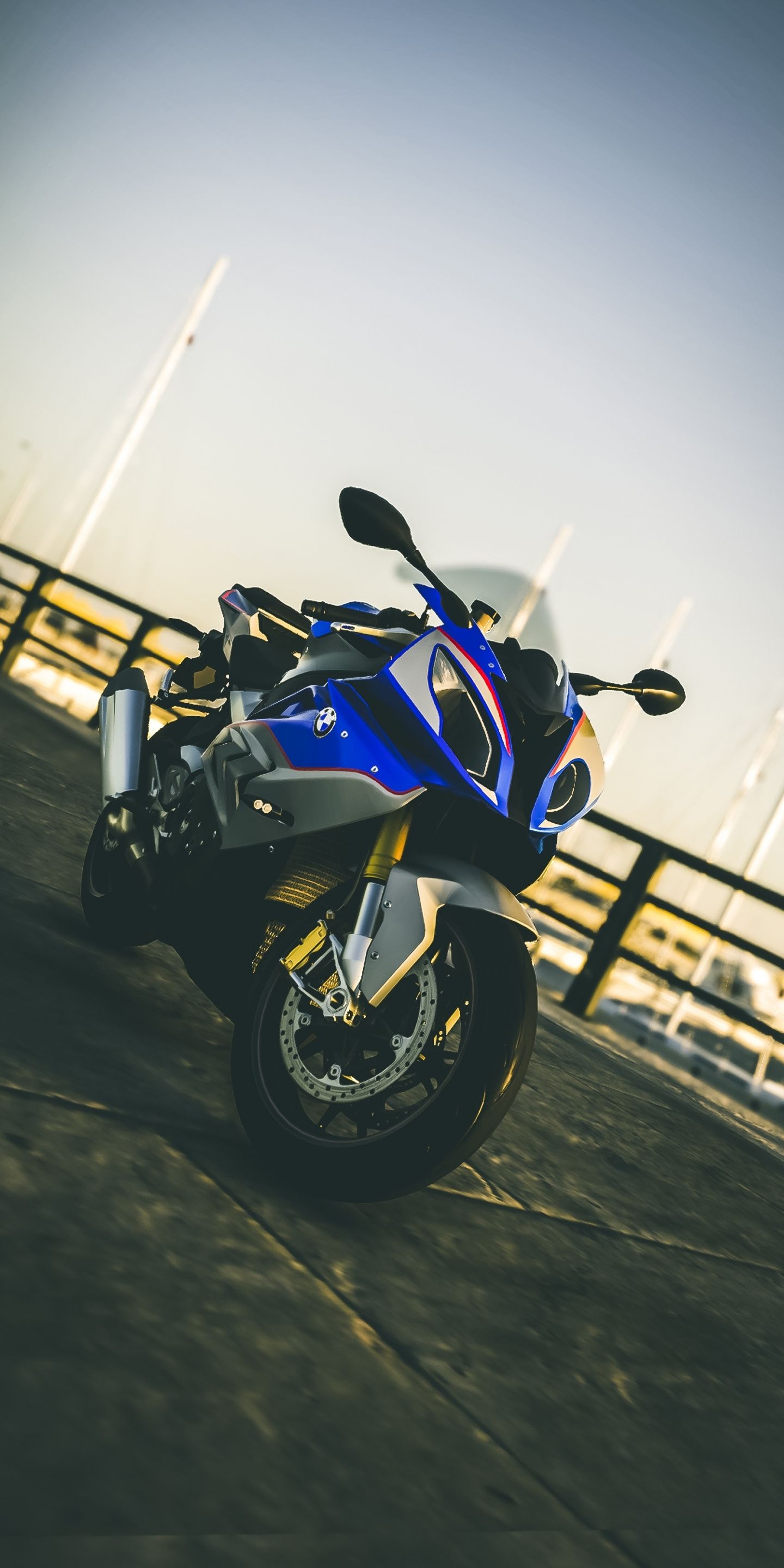 Moto sportiva BMW blu, 1440x2880 Full HD Verticale, Smartphone