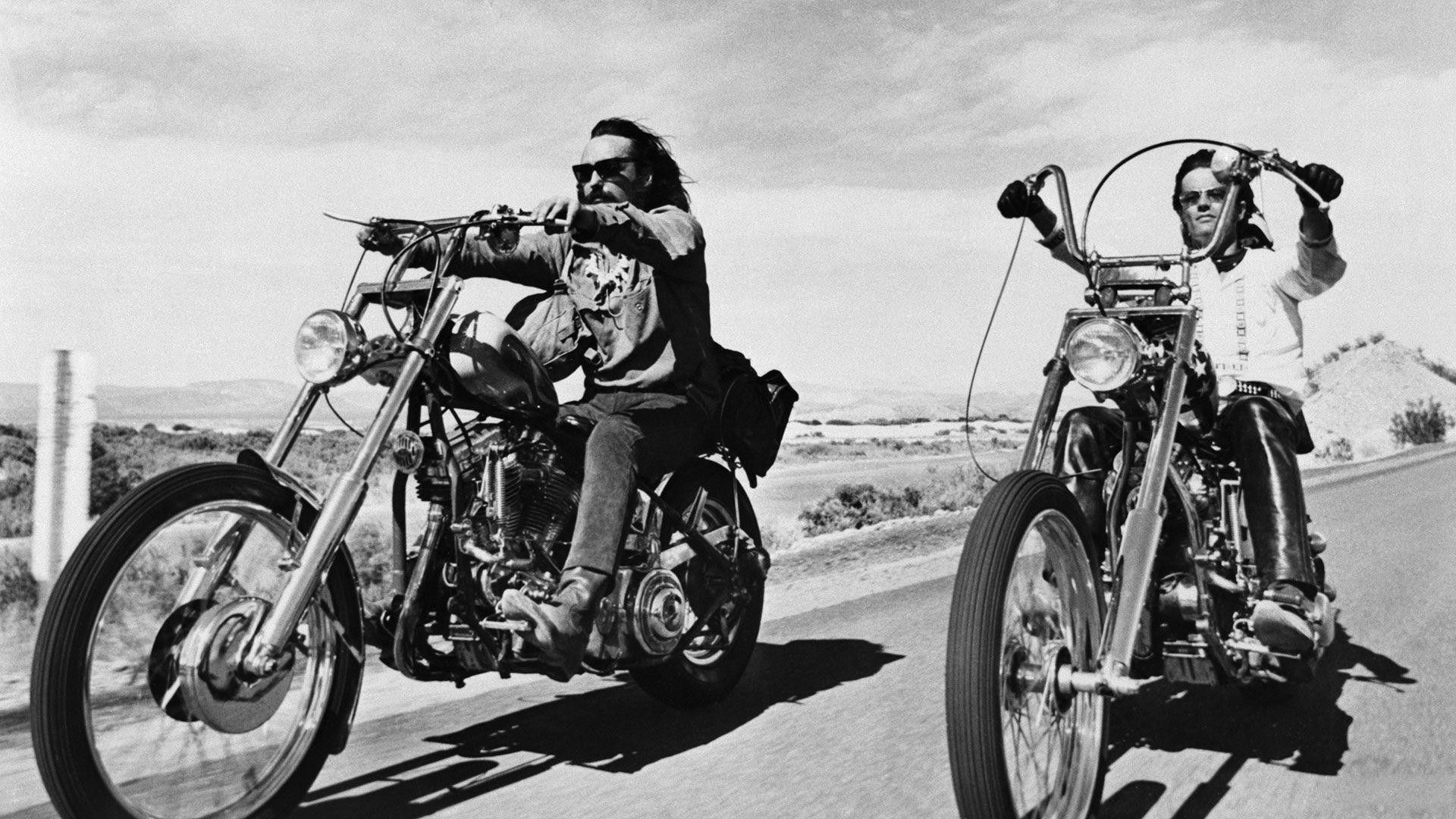 Bikers su chopper bianco nero, 1920x1080 Full HD, Desktop