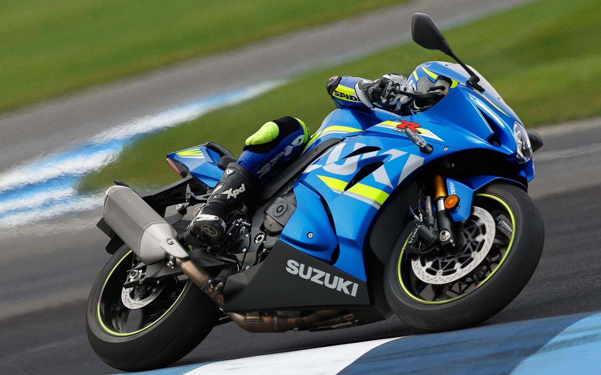 Motociclista Suzuki in pista, 1920x1200 Full HD+ WUXGA, PC Desktop