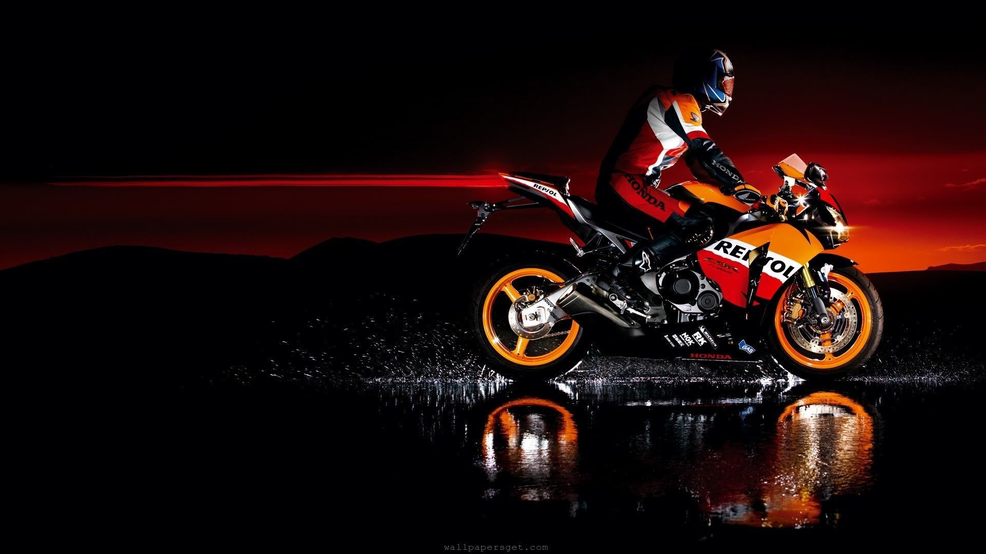Motociclista Repsol su moto sportiva, 1920x1080 Full HD 1080p, Desktop
