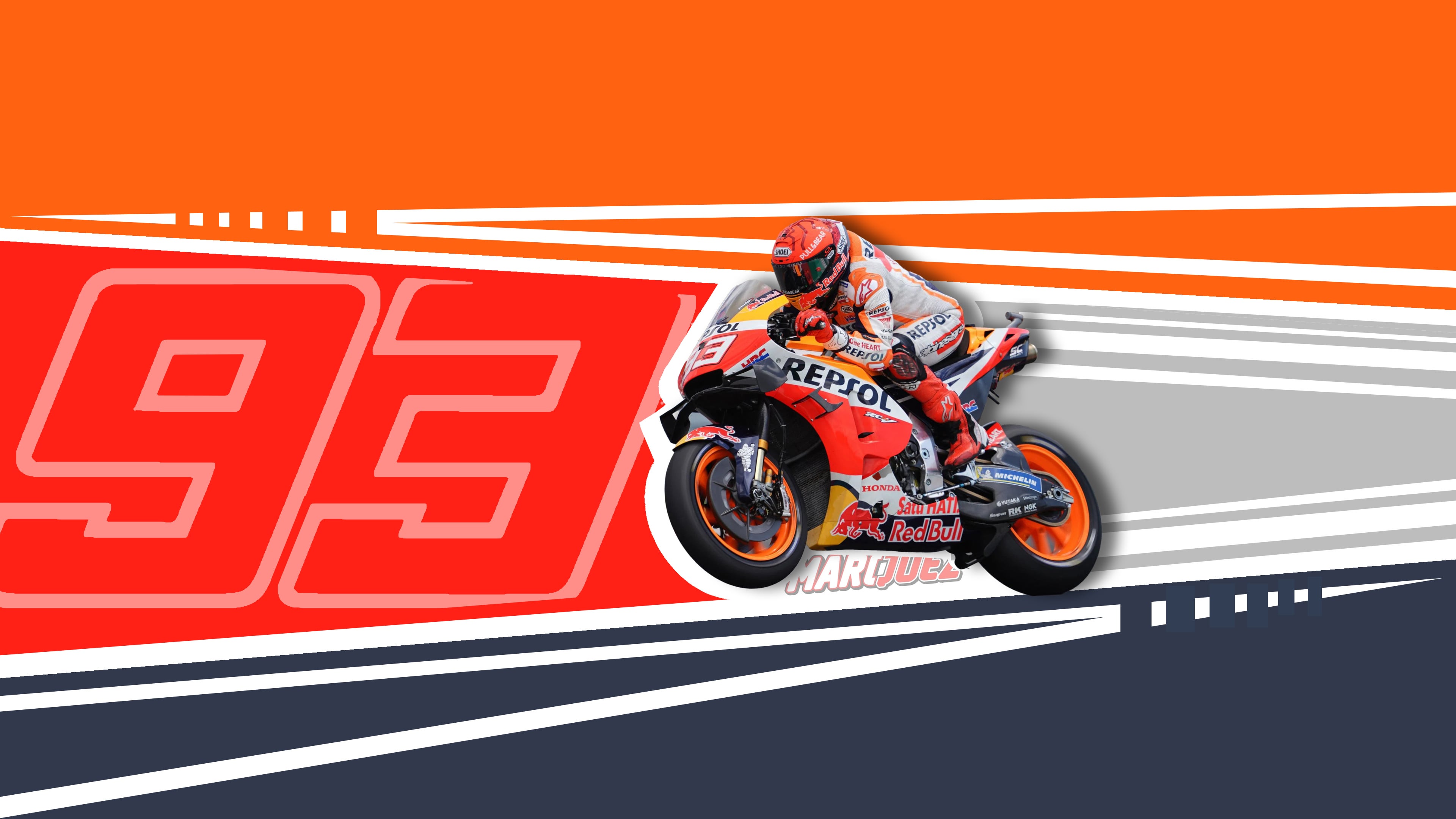 Marc Marquez 93 MotoGP, 3840x2160 UHD, PC 4K