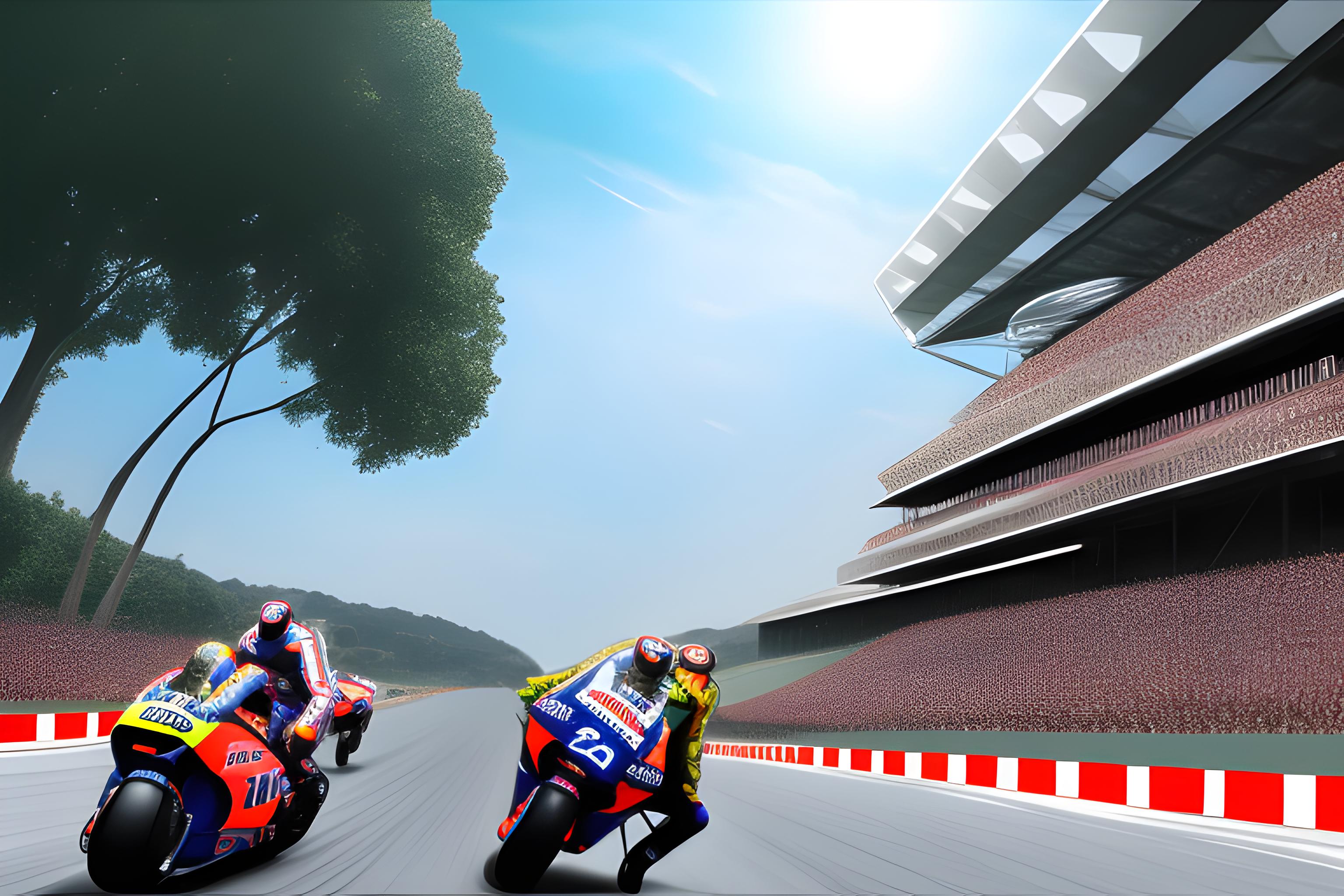 Moto da corsa in pista, 3072x2048 2K, Laptop