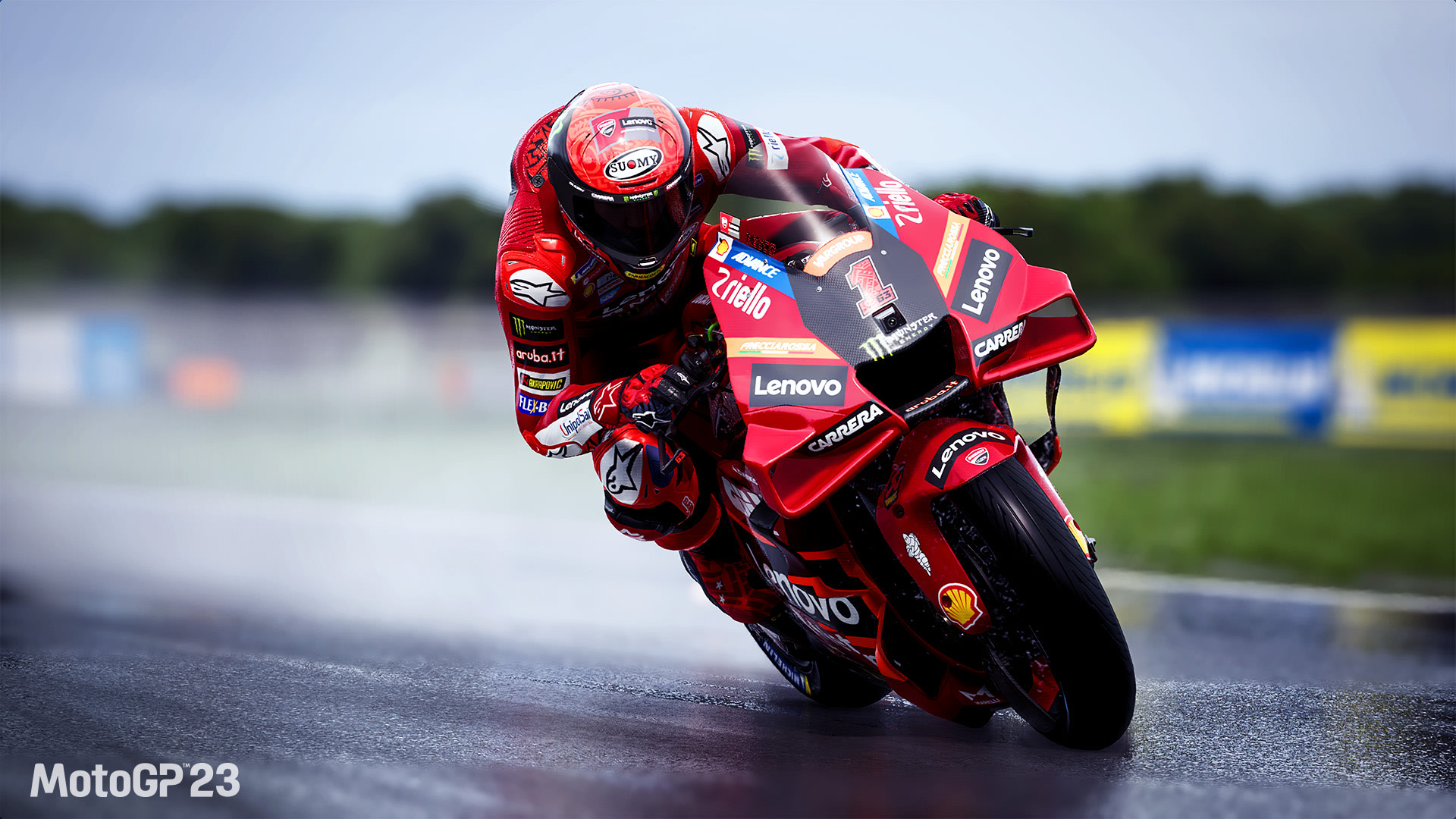 Moto Ducati pista bagnata, 1920x1080 1080p, Laptop