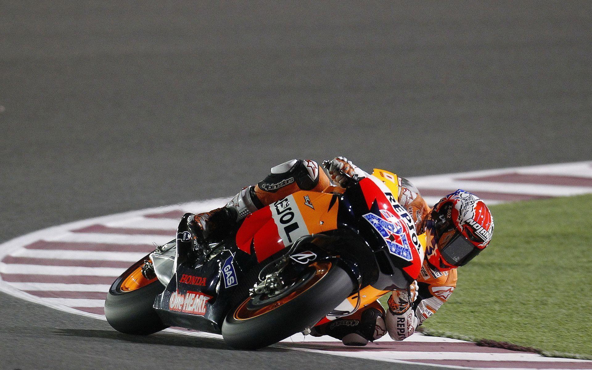 Pilota MotoGP Repsol Honda in curva, 1920x1200 WUXGA, Laptop