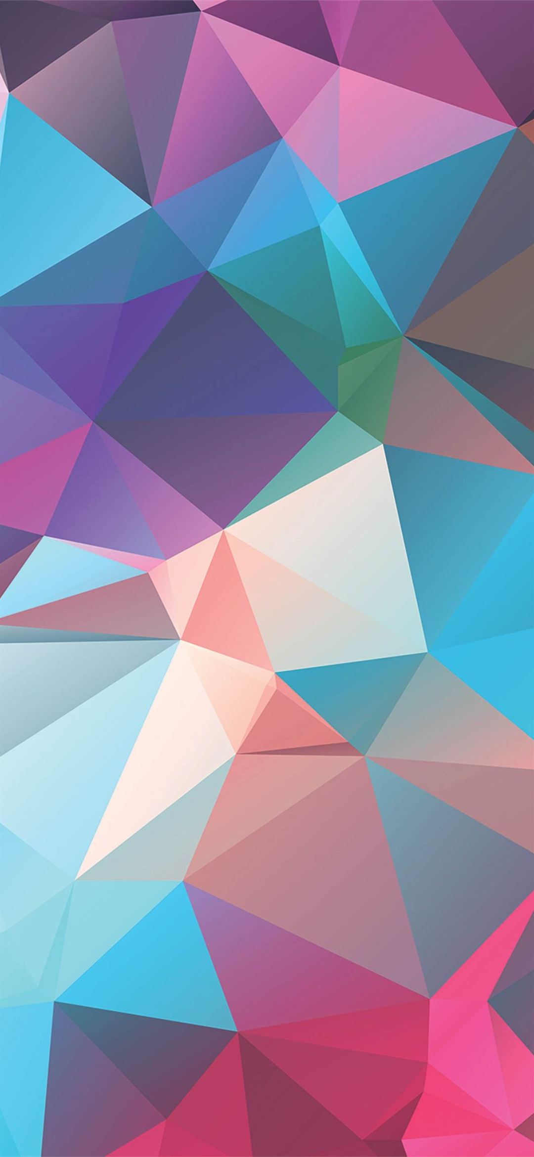 Sfondo geometrico poligonale colorato, 1080x2340 Verticale, Telefono